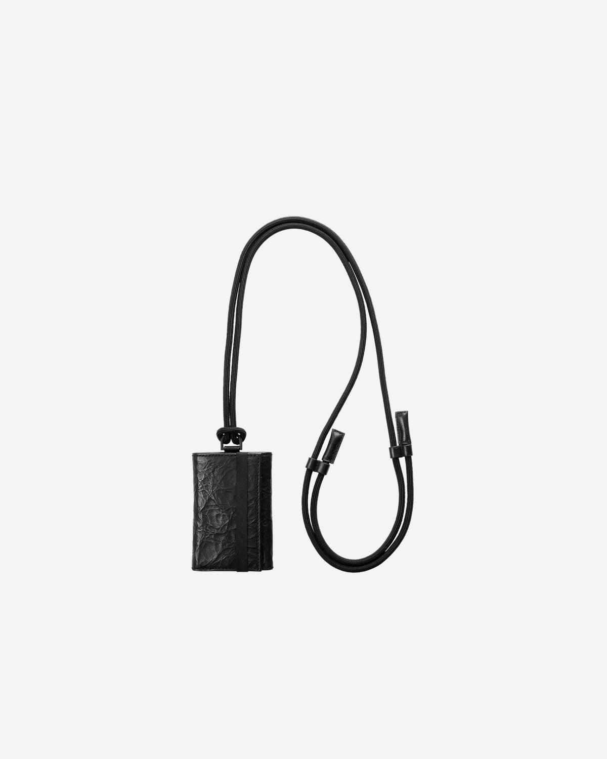 Leather Shoulder Wallet - Black