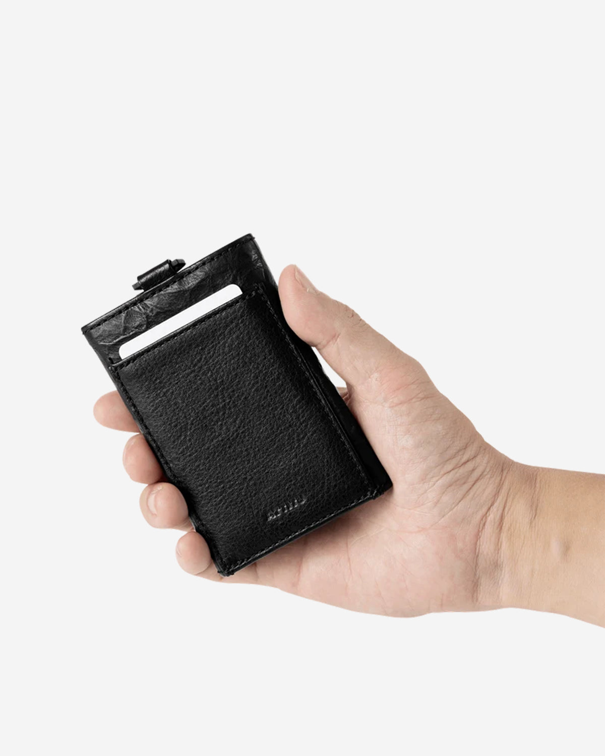 Leather Shoulder Wallet - Black