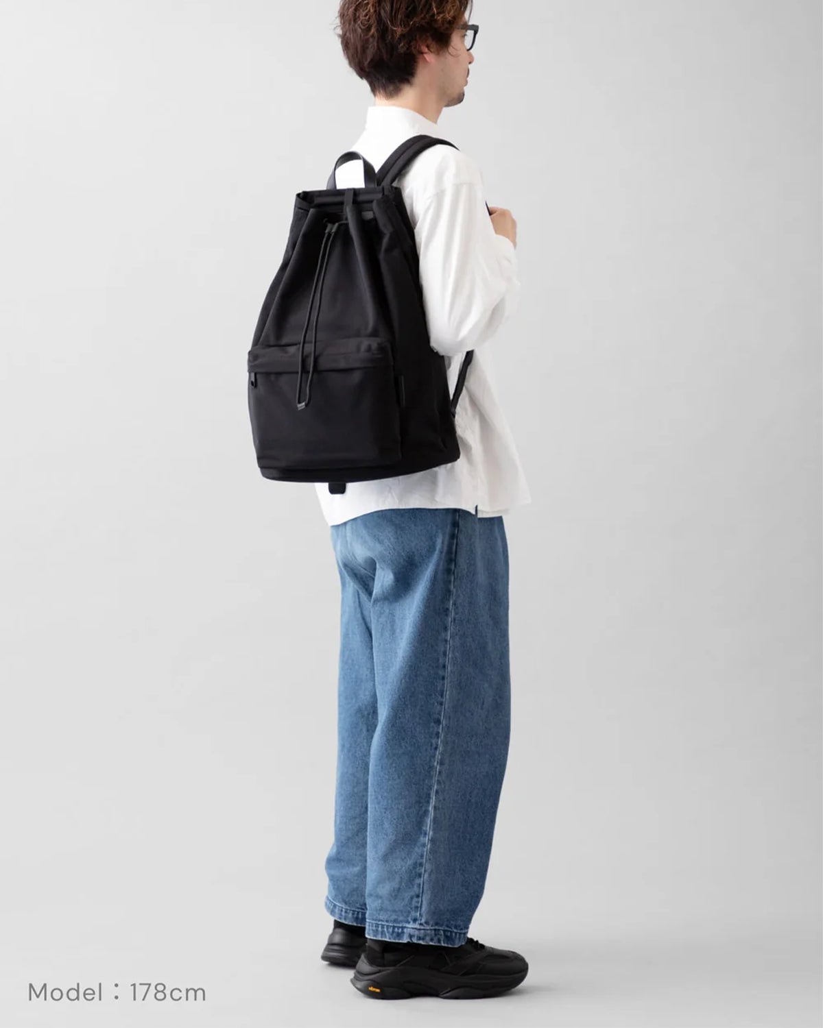 Nylon Backpack DS L 007 - Black