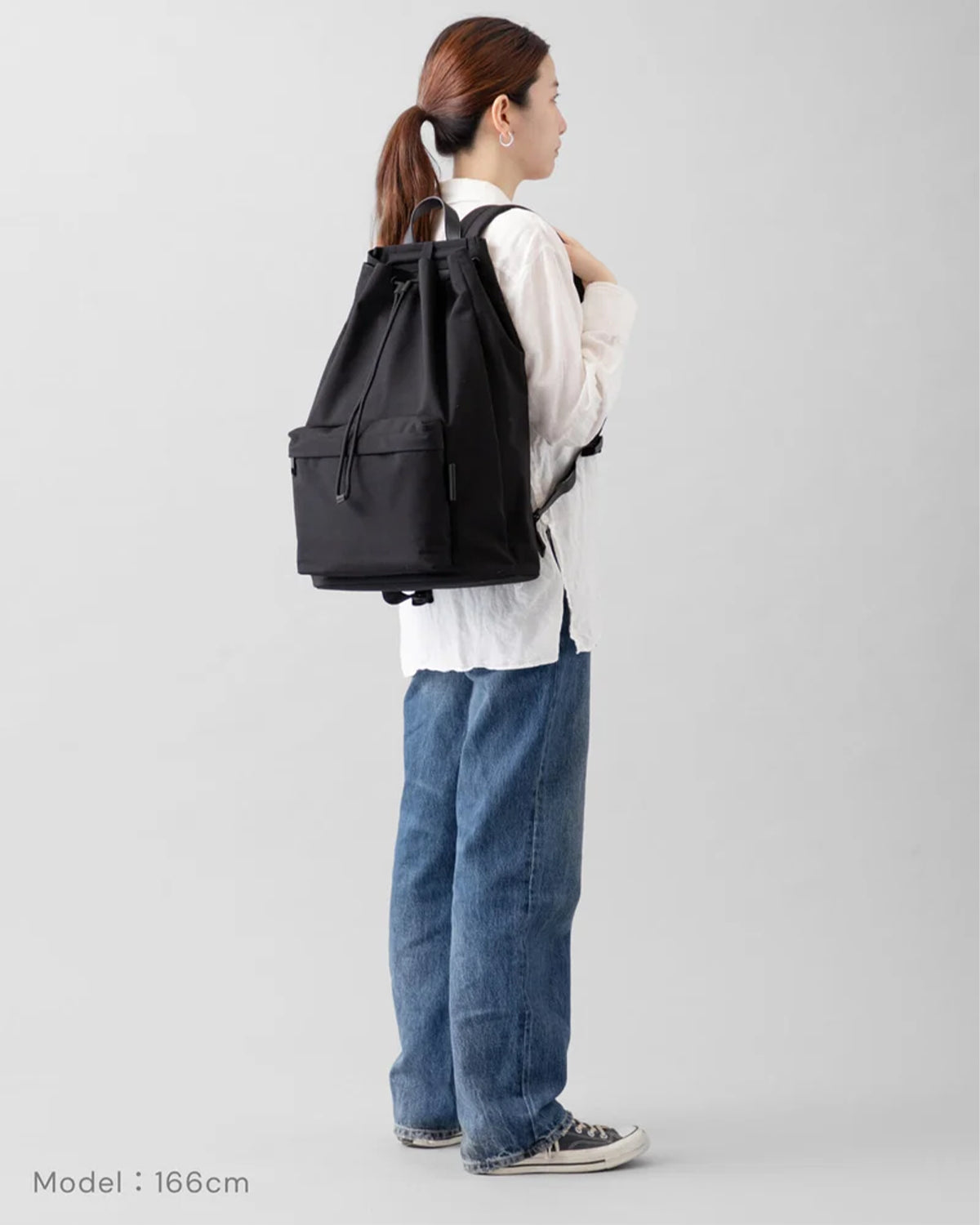 Nylon Backpack DS L 007 - Black