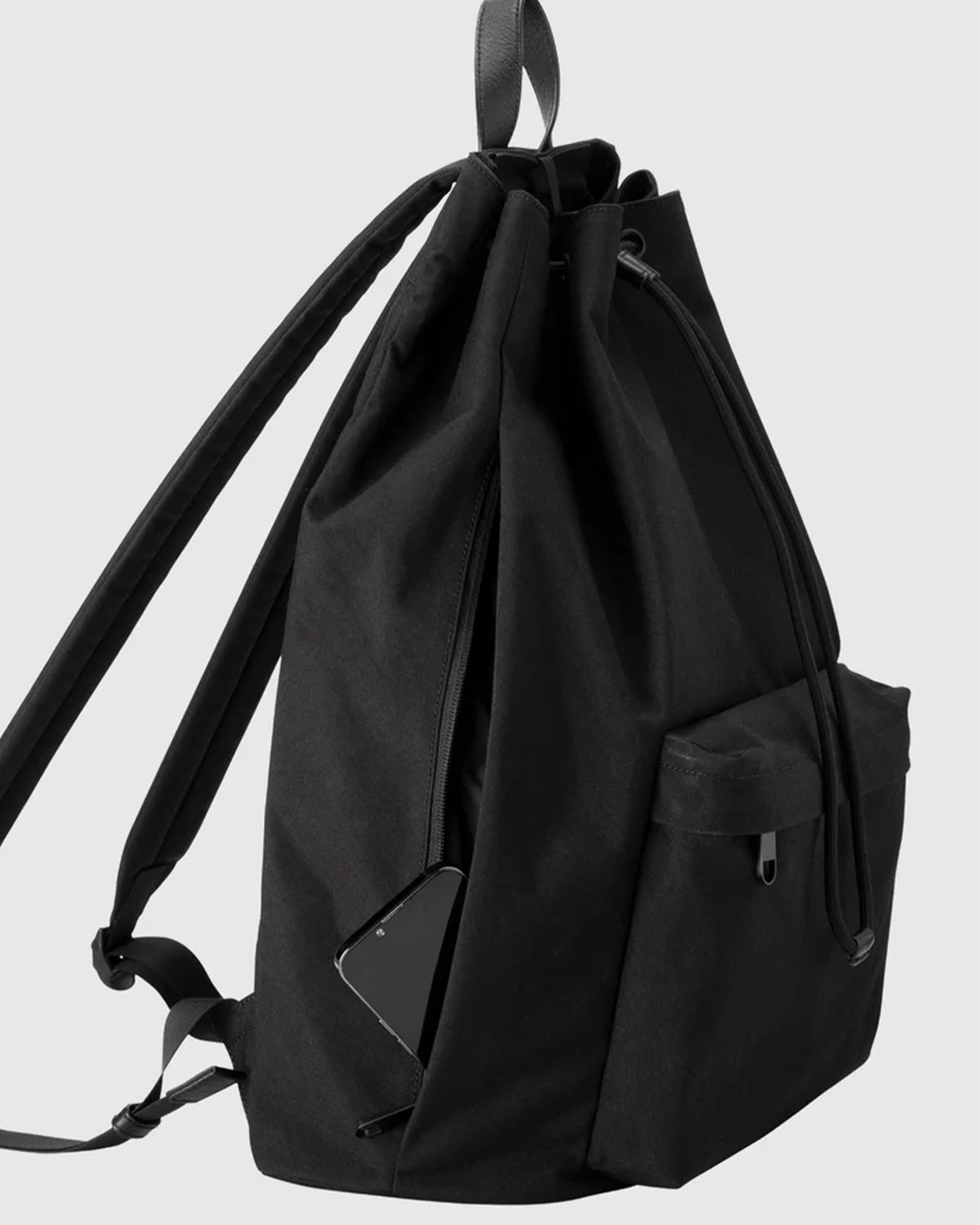 Nylon Backpack DS L 007 - Black x Lime Green