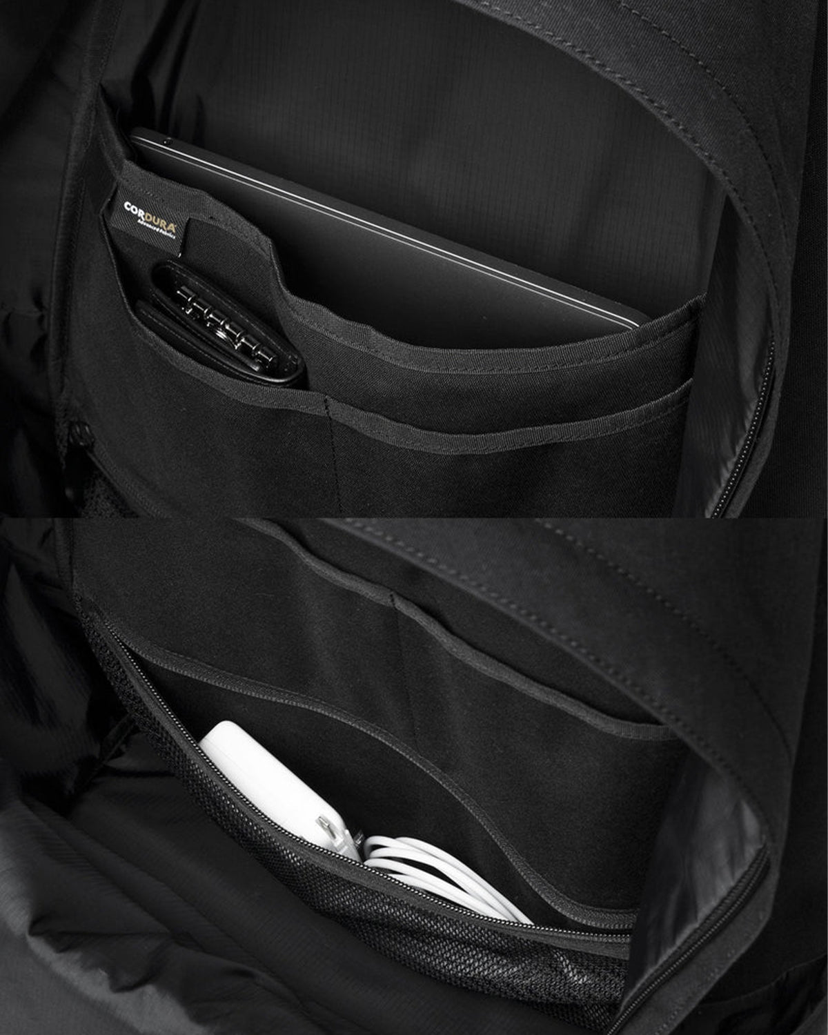 Nylon Backpack L 001 - Black