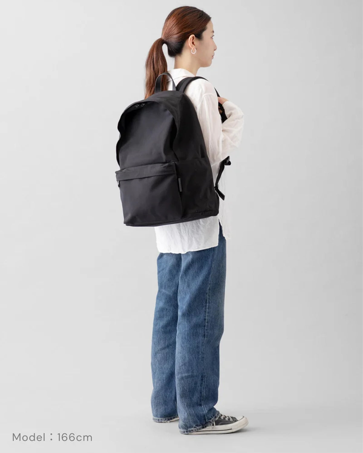 Nylon Backpack L 001 - Black