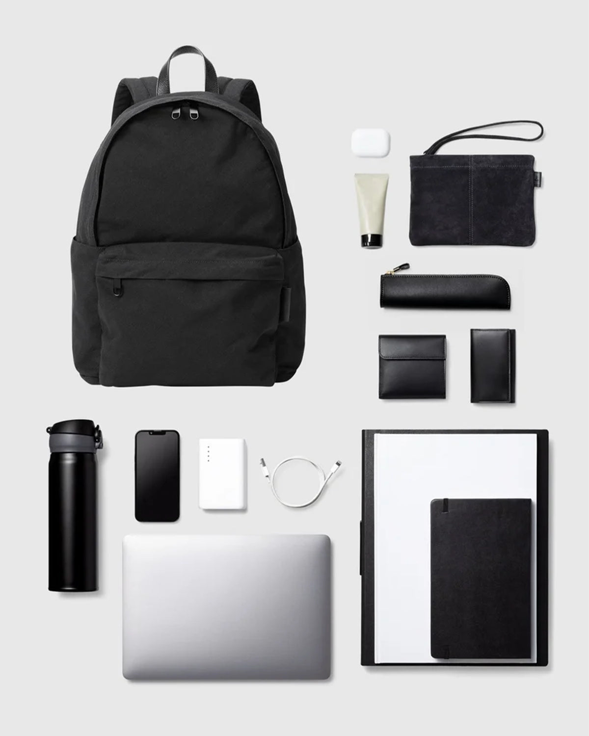 Nylon Backpack M 002 - Black