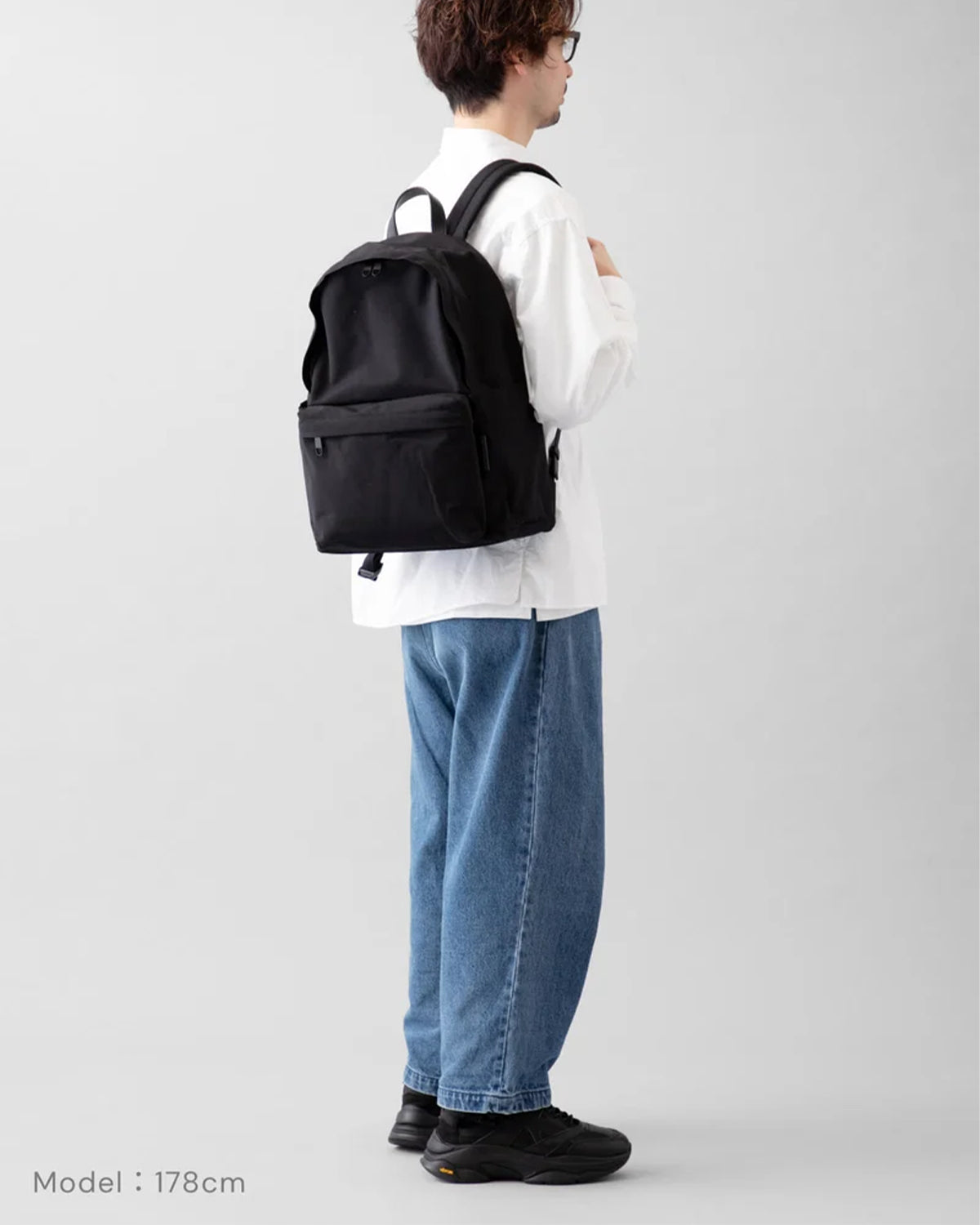 Nylon Backpack M 002 - Black
