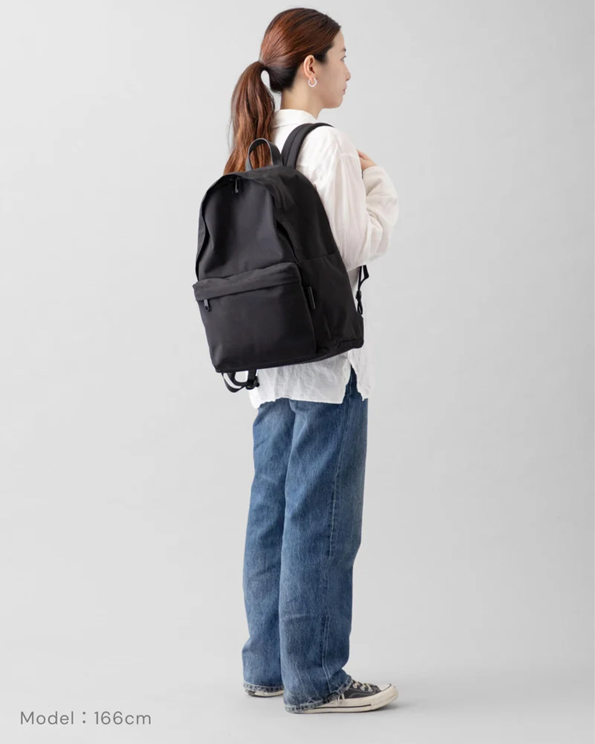 Nylon Backpack M 002 - Black