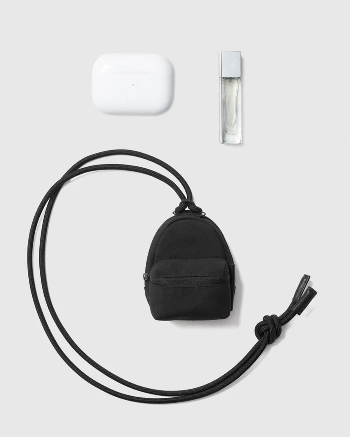 Nylon Pouch x Reusable Bag XXS 009 - Black x Gray