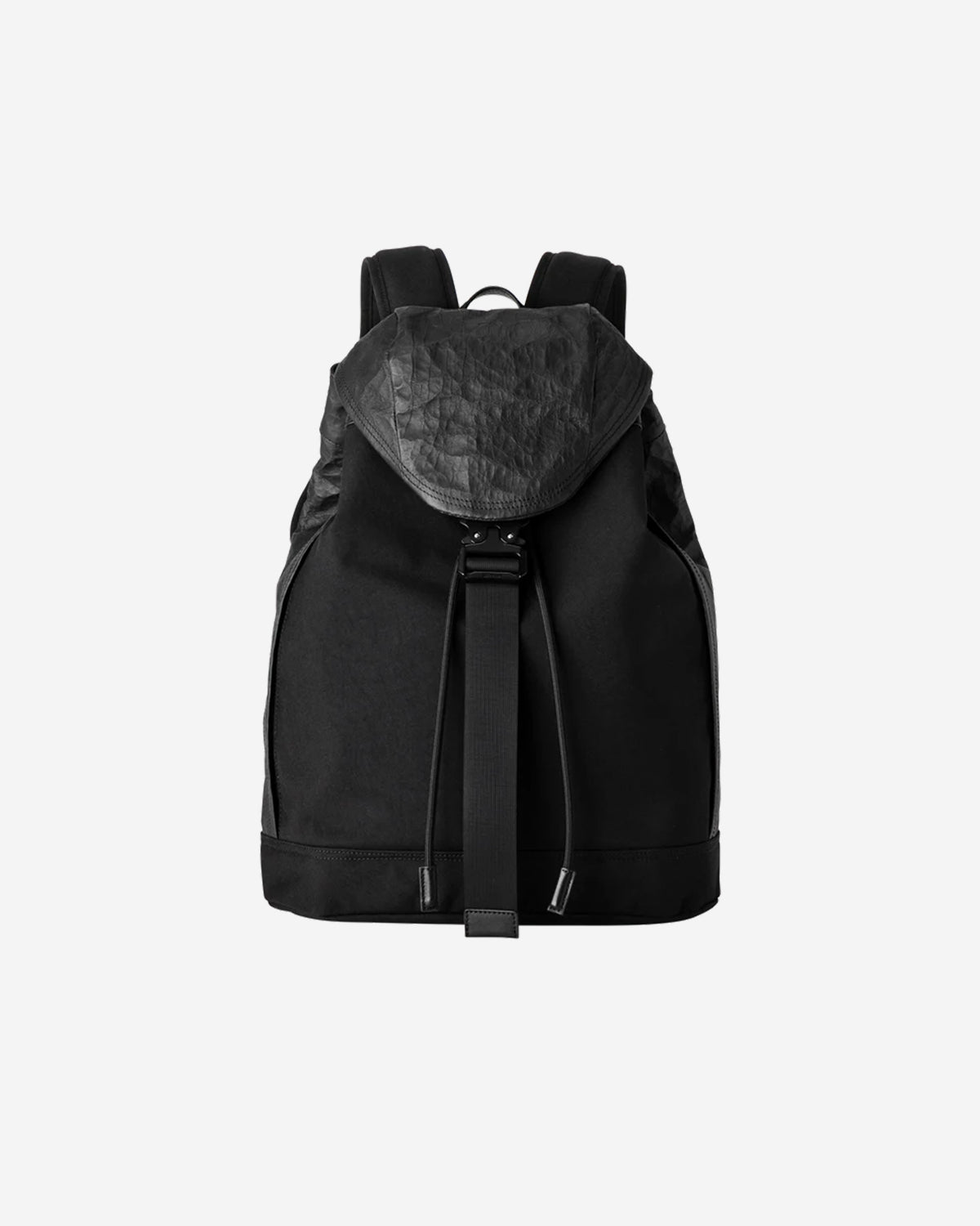Nylon x Leather Backpack SF M 010 - Black
