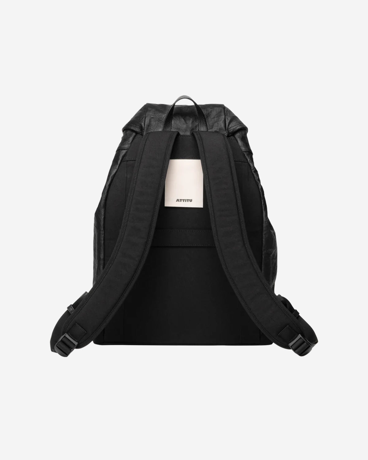 Nylon x Leather Backpack SF M 010 - Black