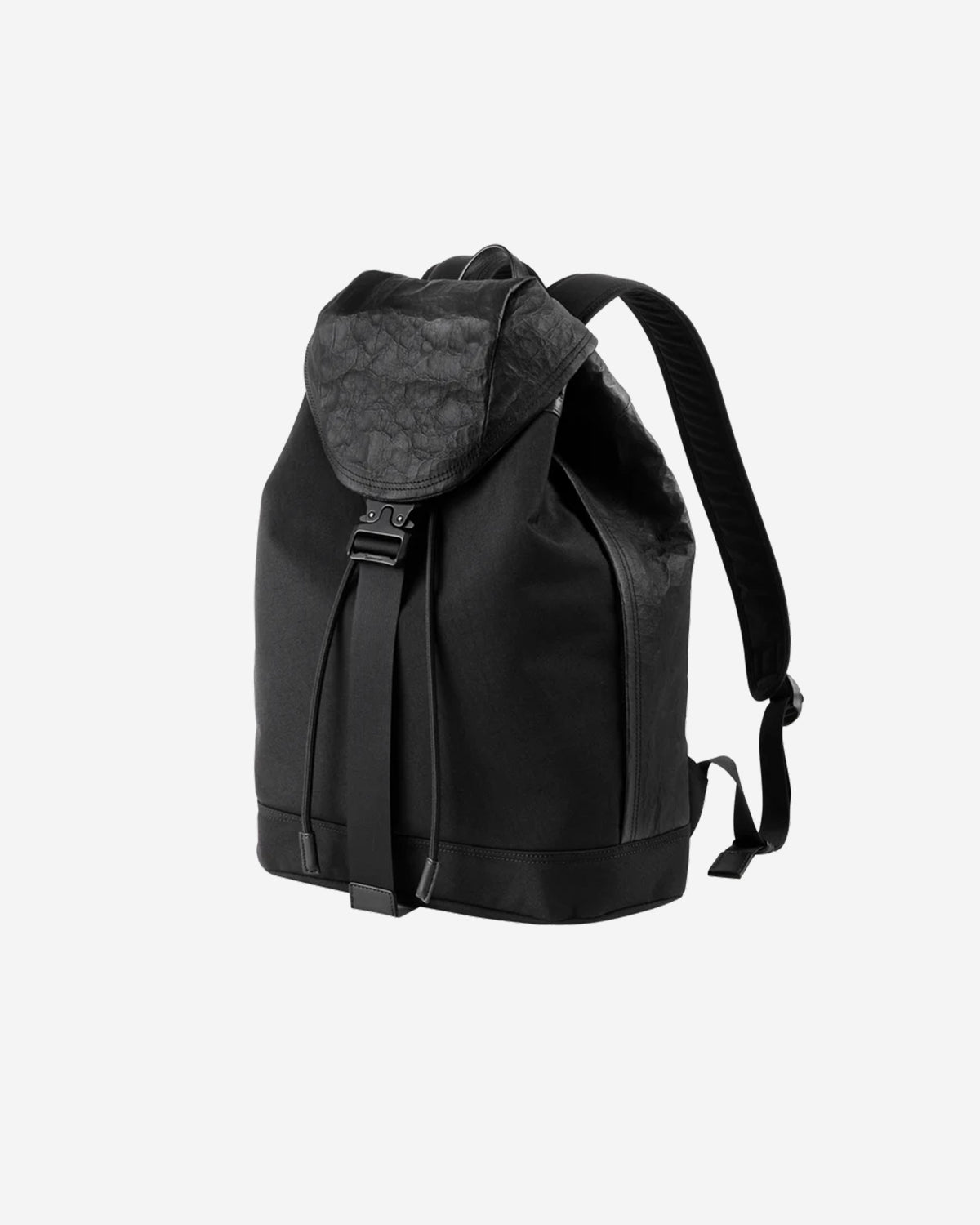 Nylon x Leather Backpack SF M 010 - Black