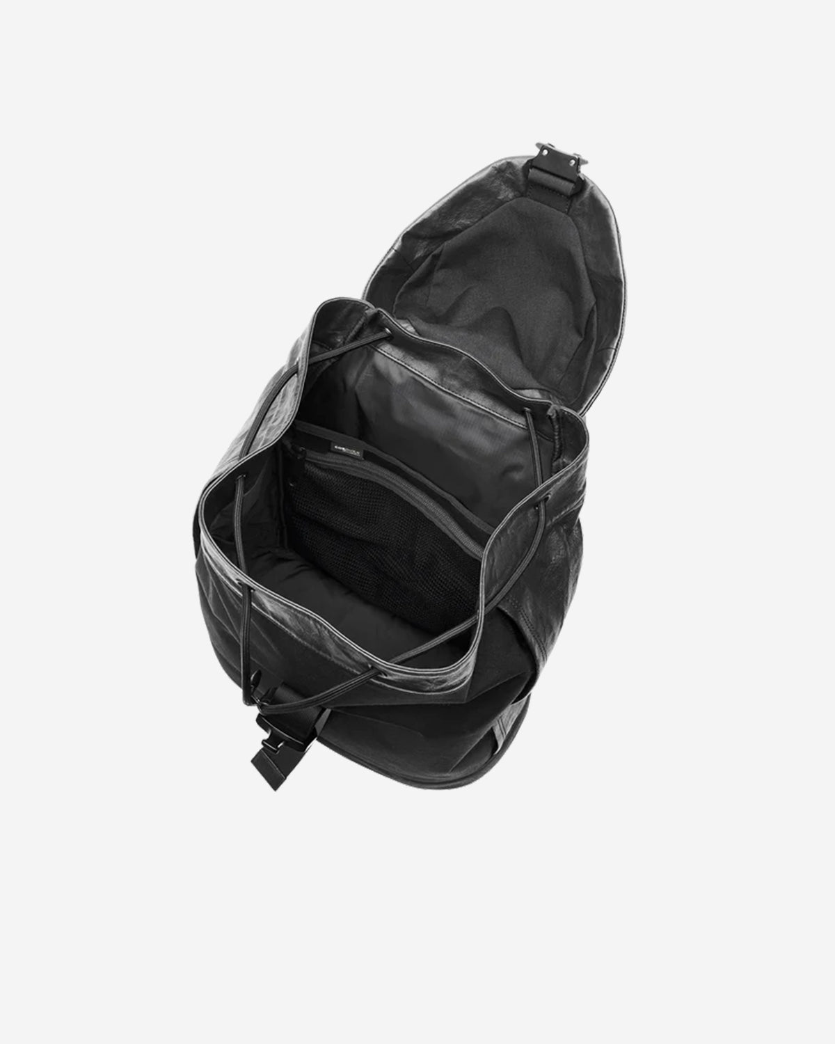 Nylon x Leather Backpack SF M 010 - Black