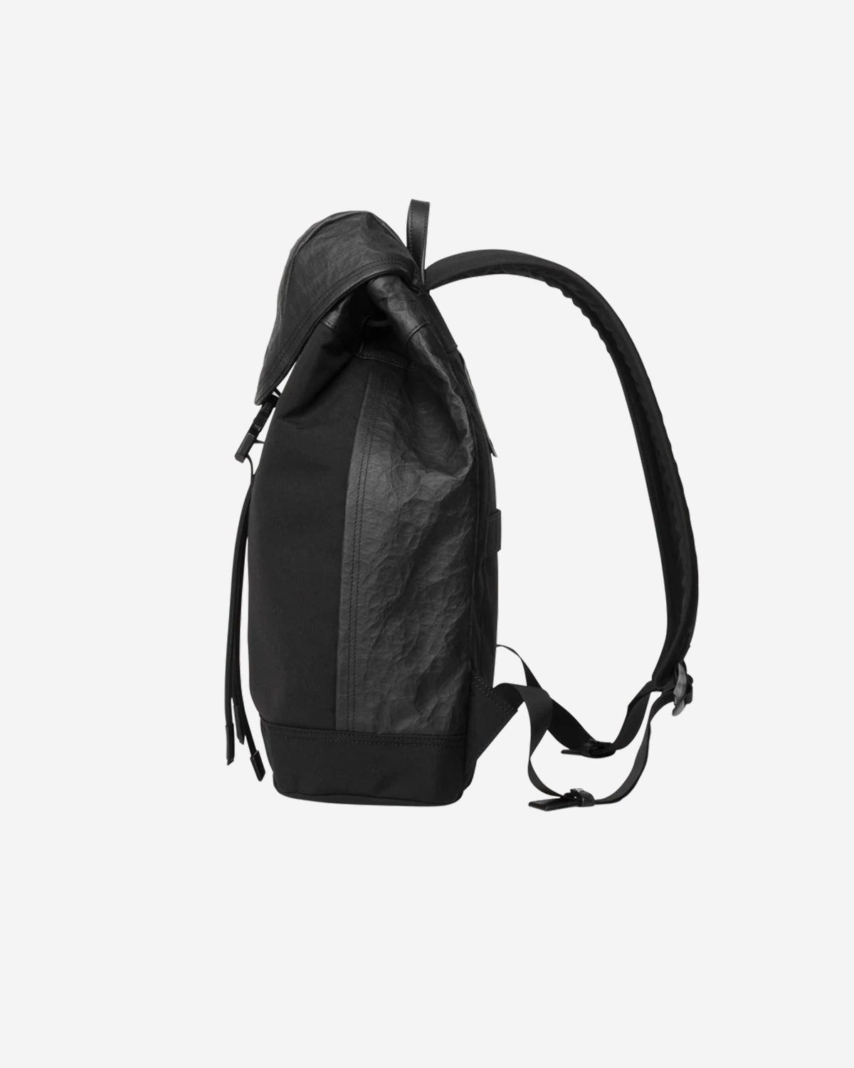 Nylon x Leather Backpack SF M 010 - Black