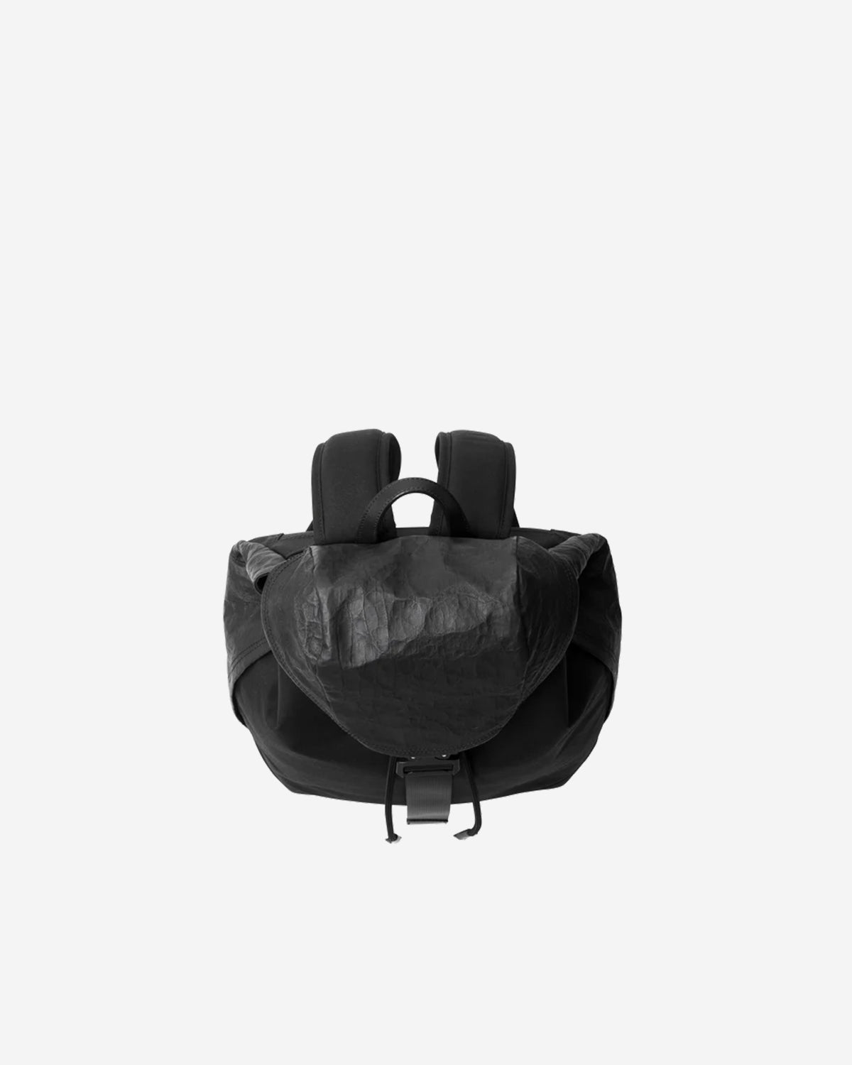 Nylon x Leather Backpack SF M 010 - Black