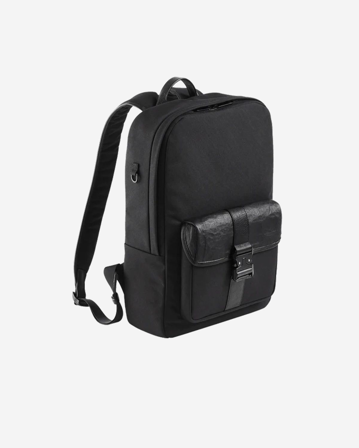 Nylon x Leather Backpack SL 016 - Black
