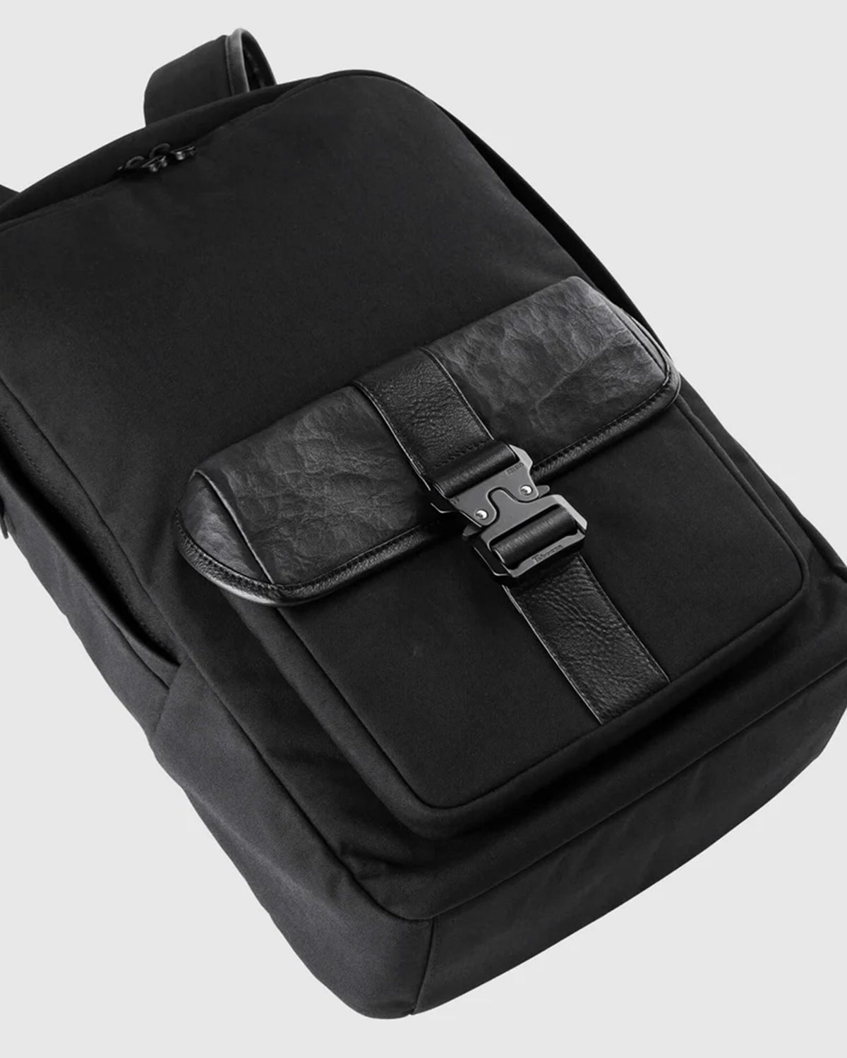 Nylon x Leather Backpack SL 016 - Black