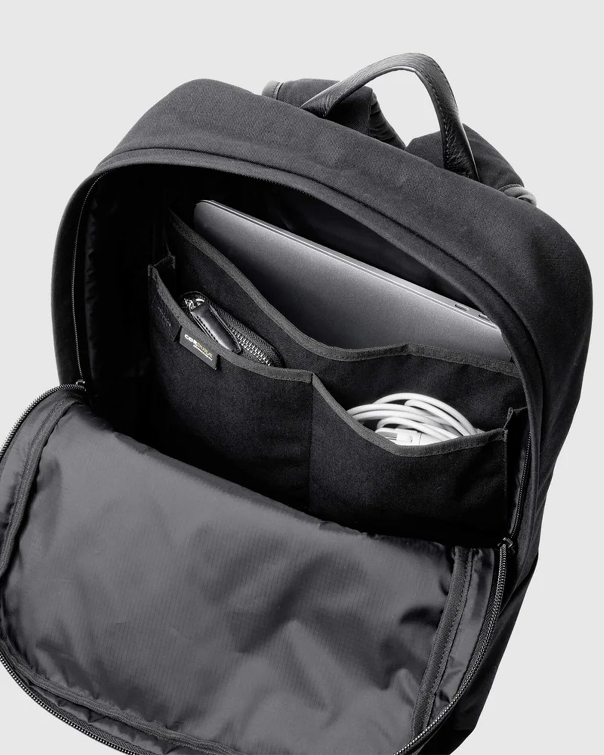 Nylon x Leather Backpack SL 016 - Black