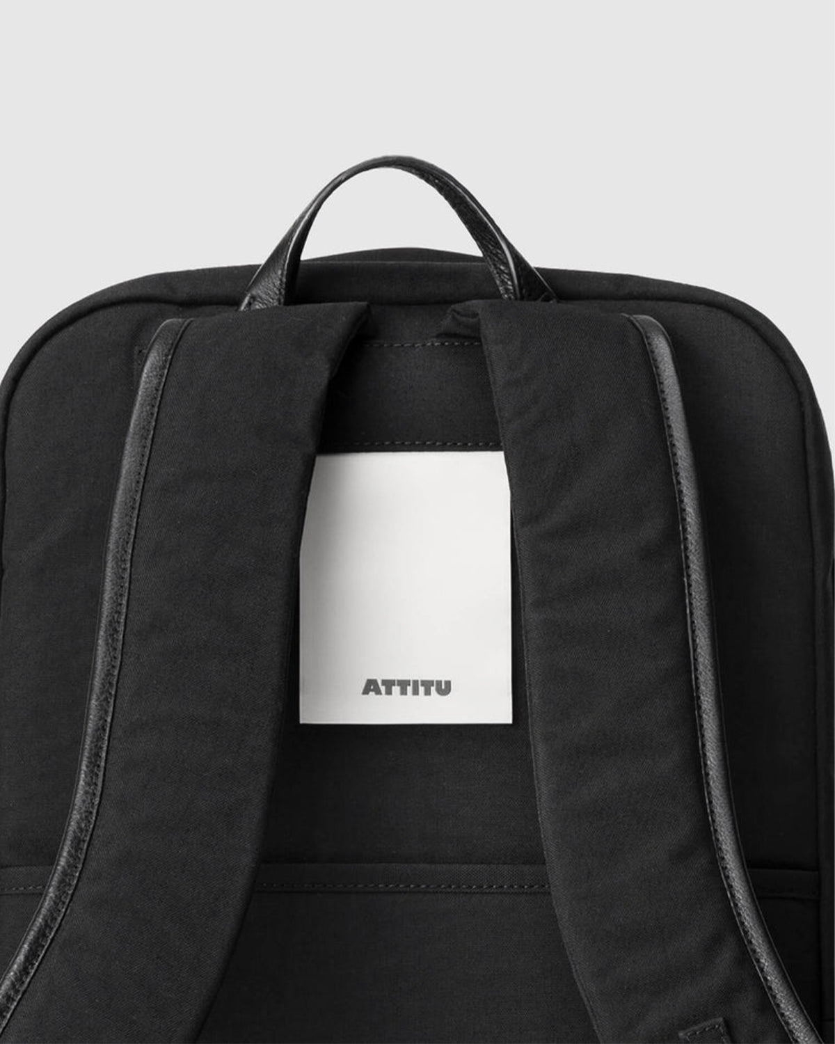 Nylon x Leather Backpack SL 016 - Black