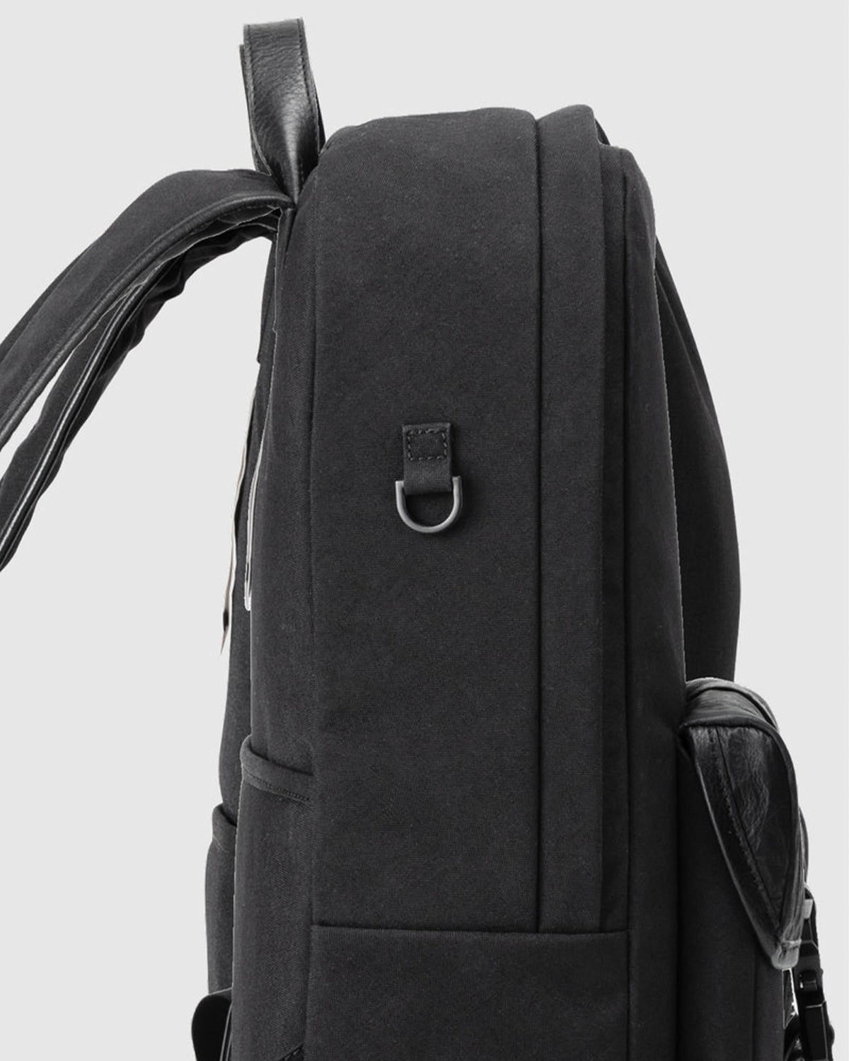 Nylon x Leather Backpack SL 016 - Black