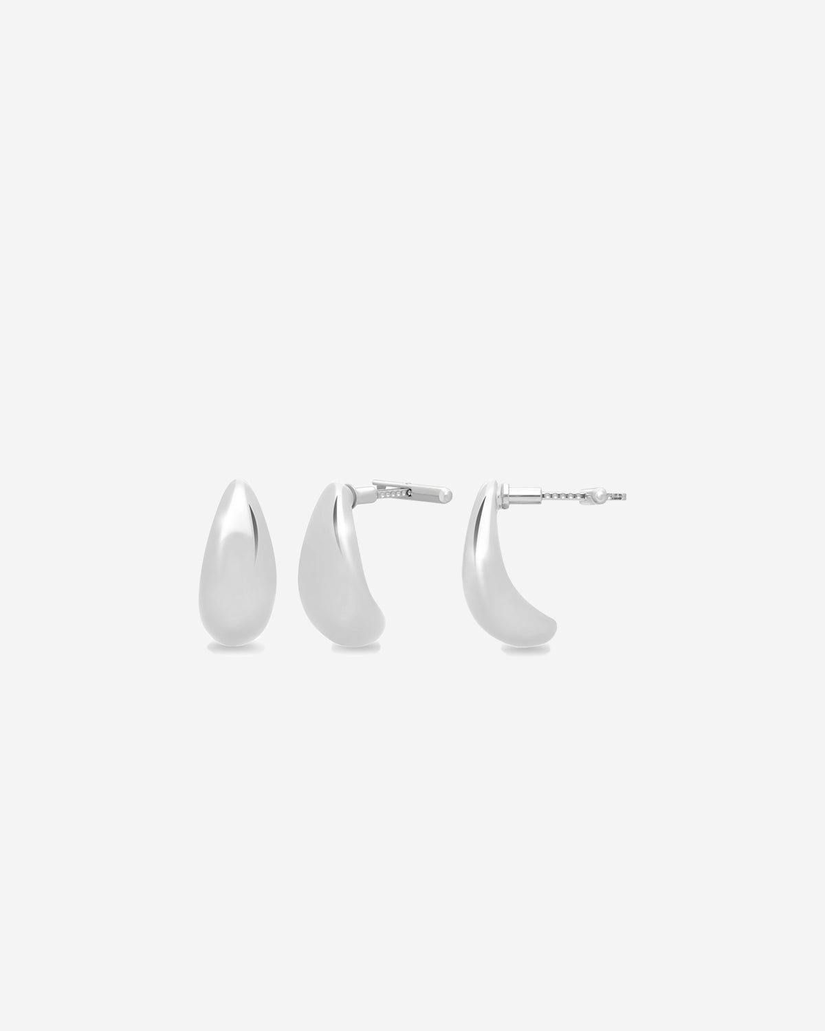Amity Tendresse Silver Drop Earrings - Rhodium