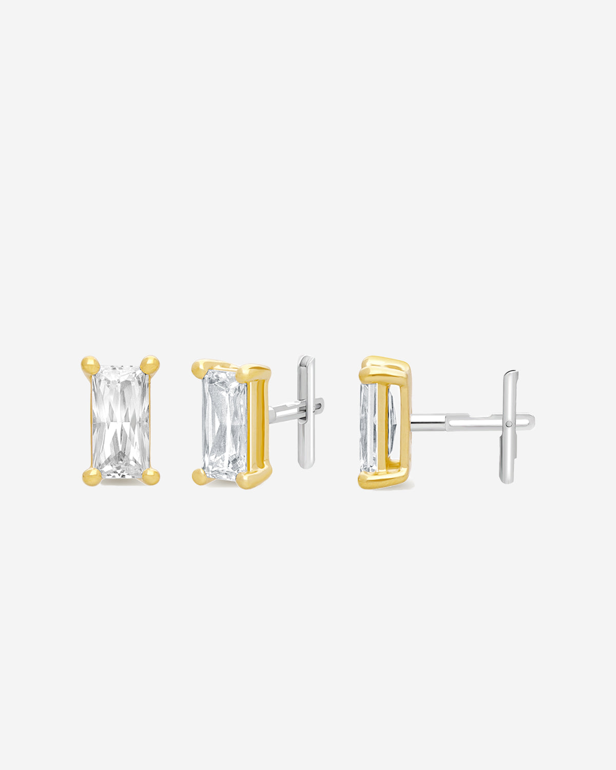 Honesty Rectangle Earrings - White