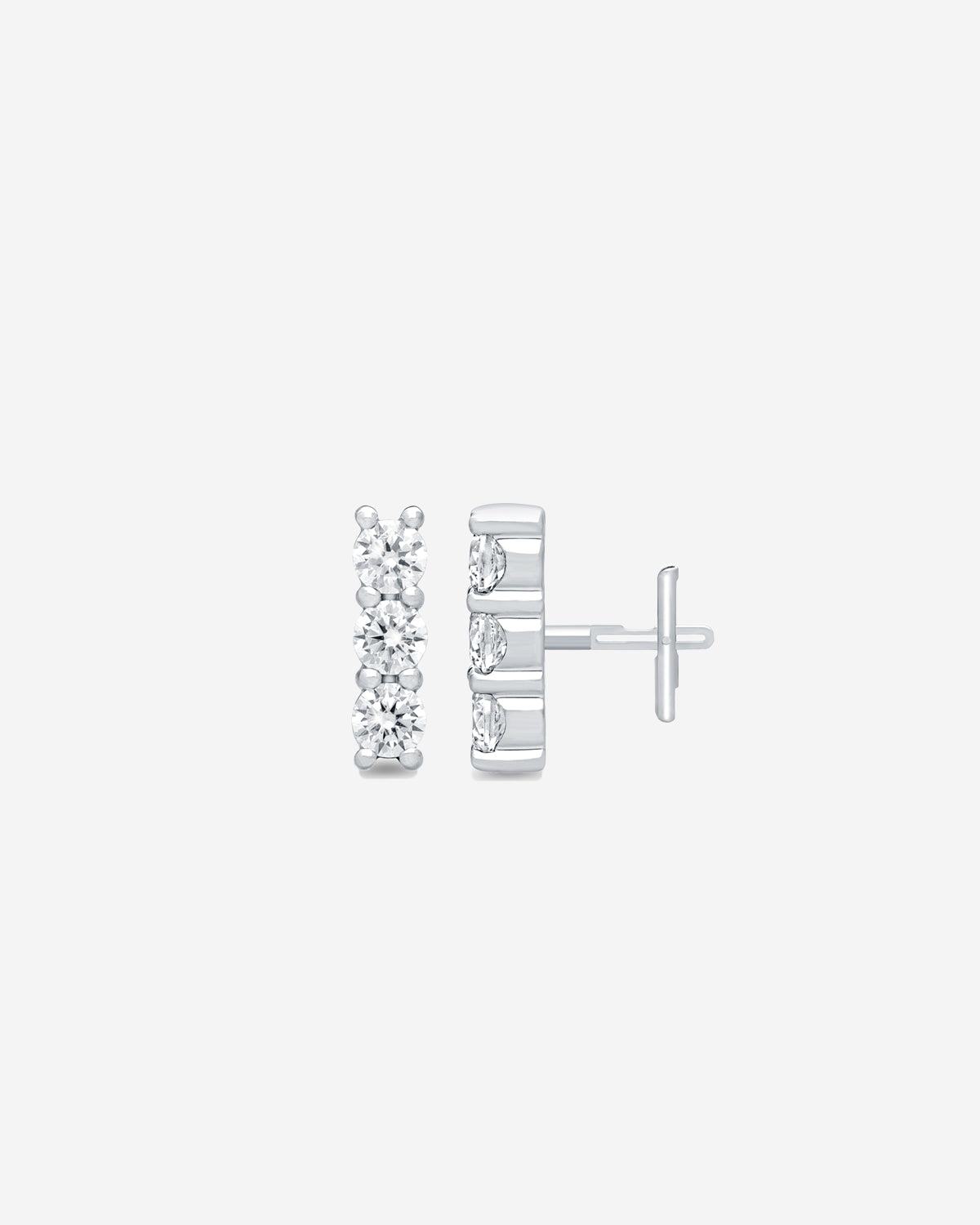 Honesty Triple Earrings - Rhodium