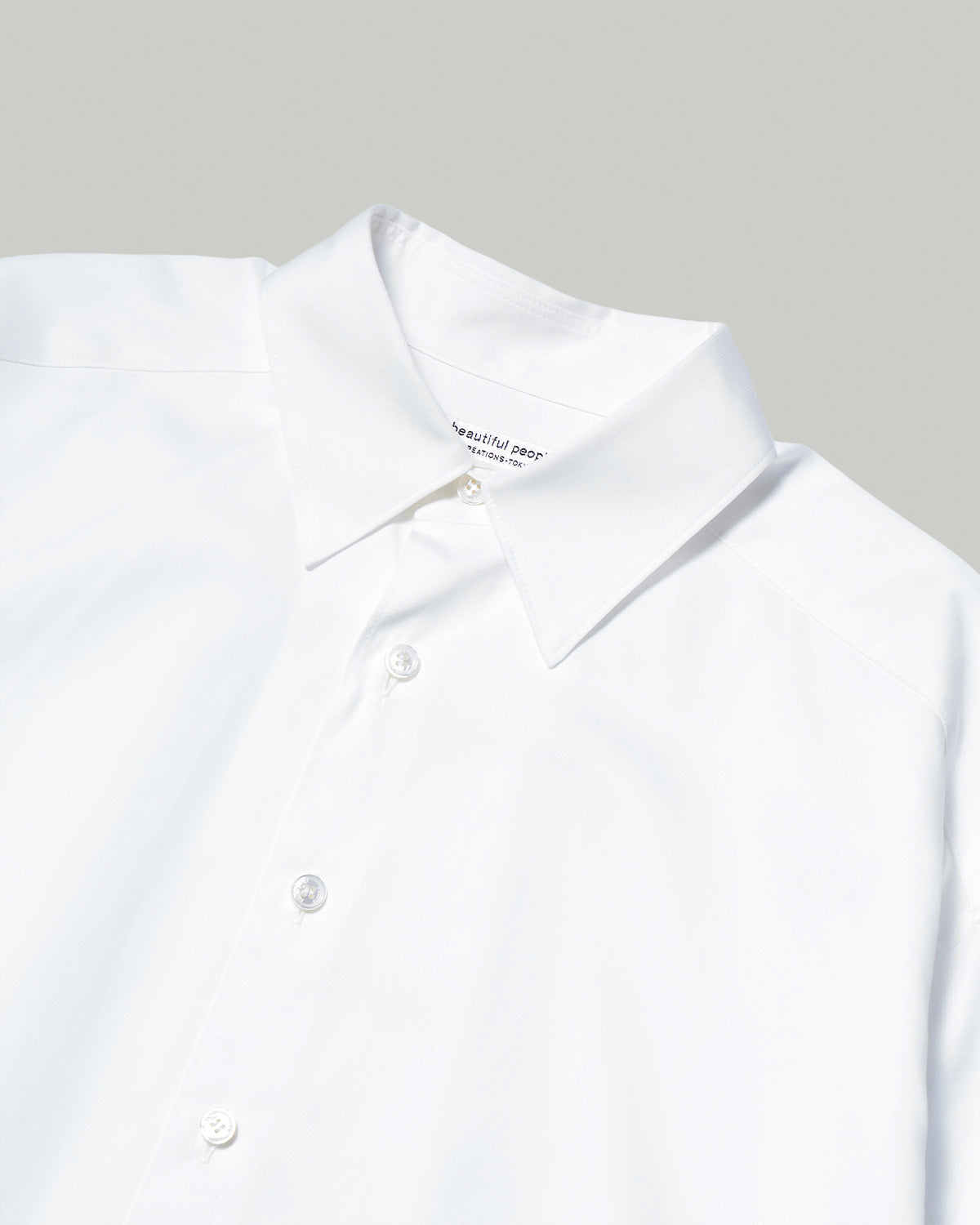 140/2 FINX Stripe Tailcoat Long Shirts - Off White