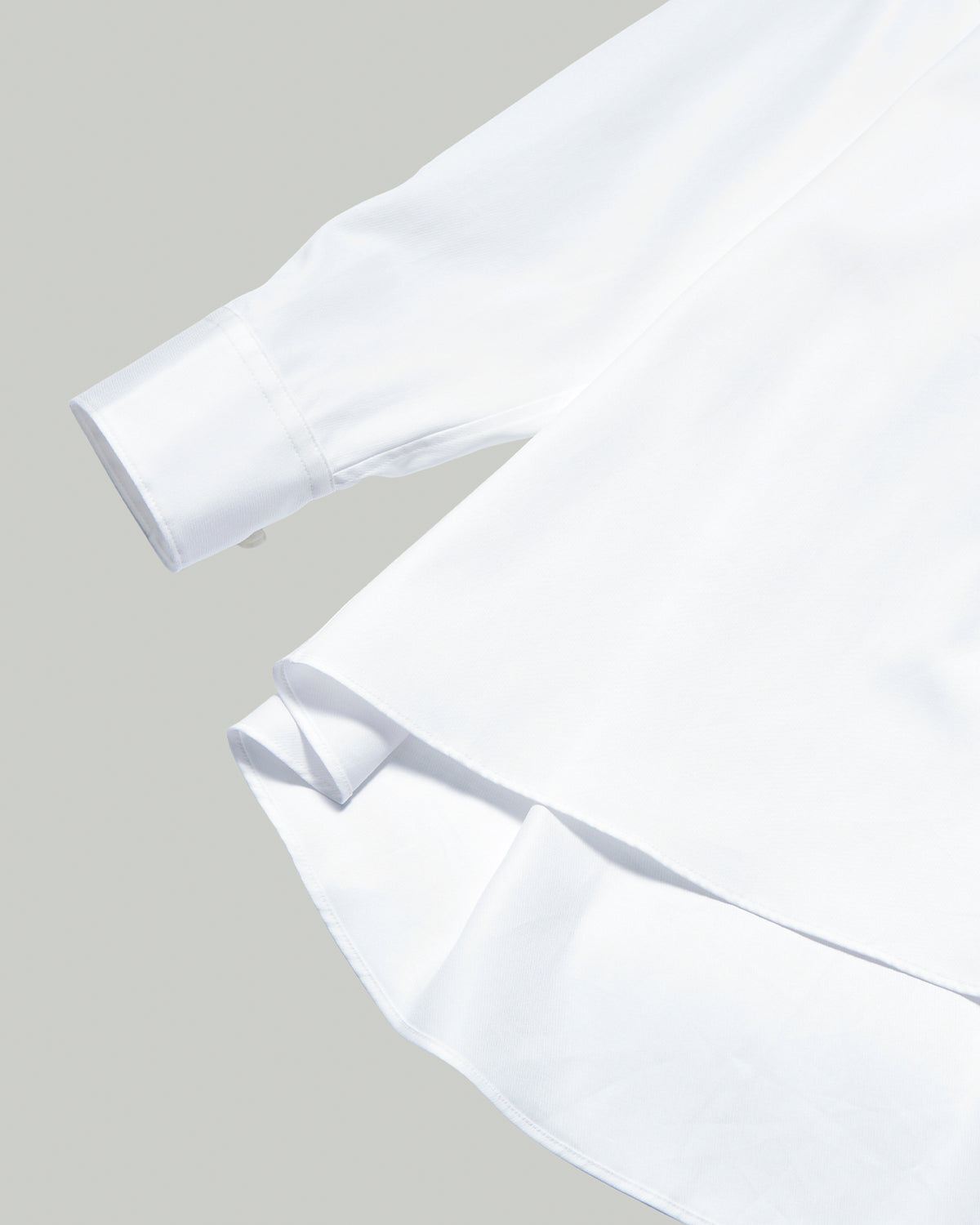 140/2 FINX Stripe Tailcoat Long Shirts - Off White
