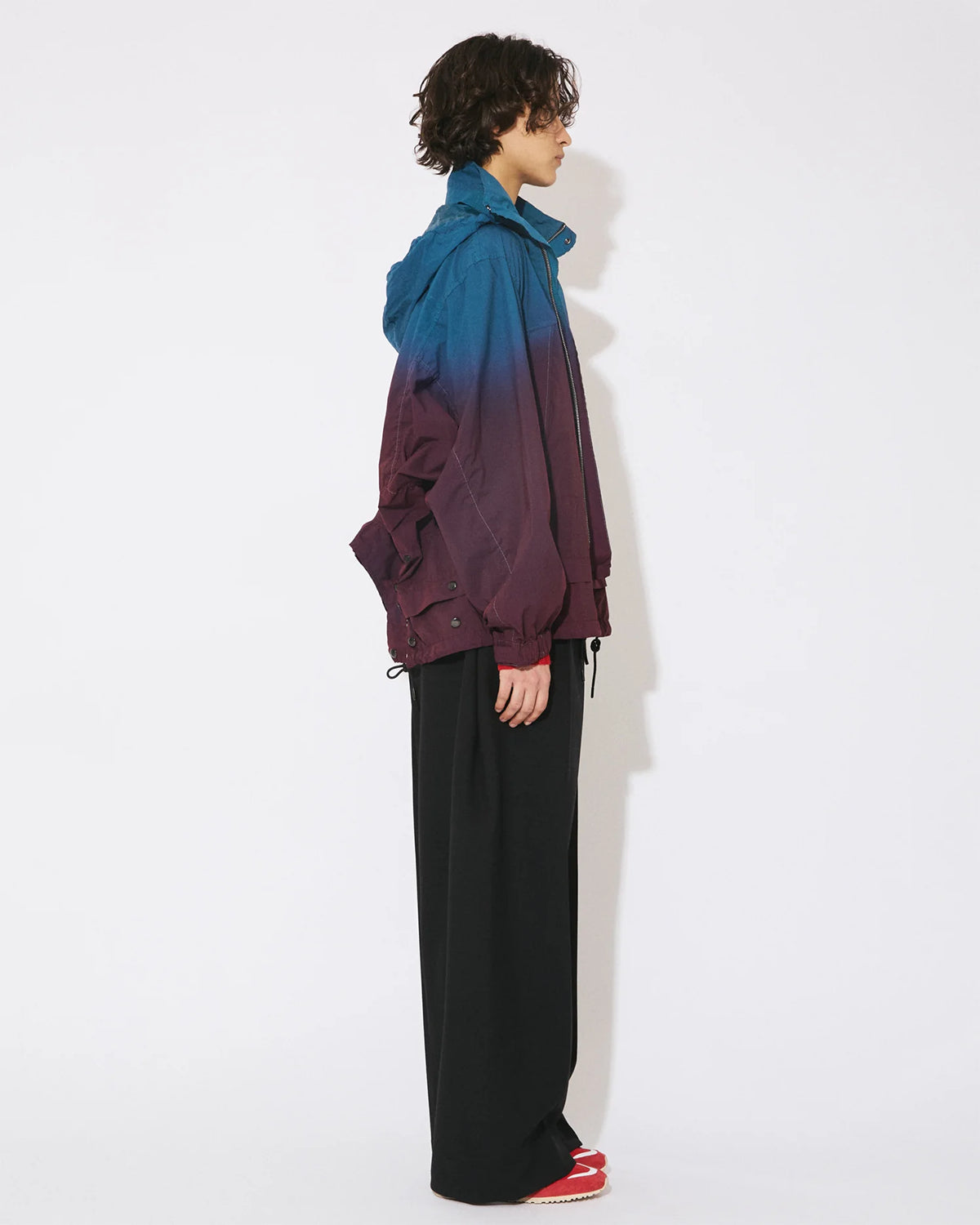 Double-End Glradation Blouson - Blue