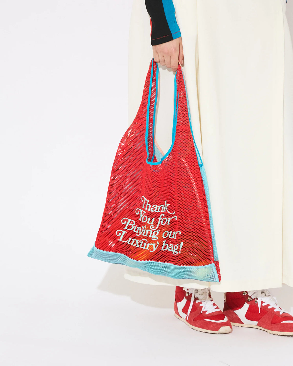 Flip Gratitude Mesh Marche Bag - Red