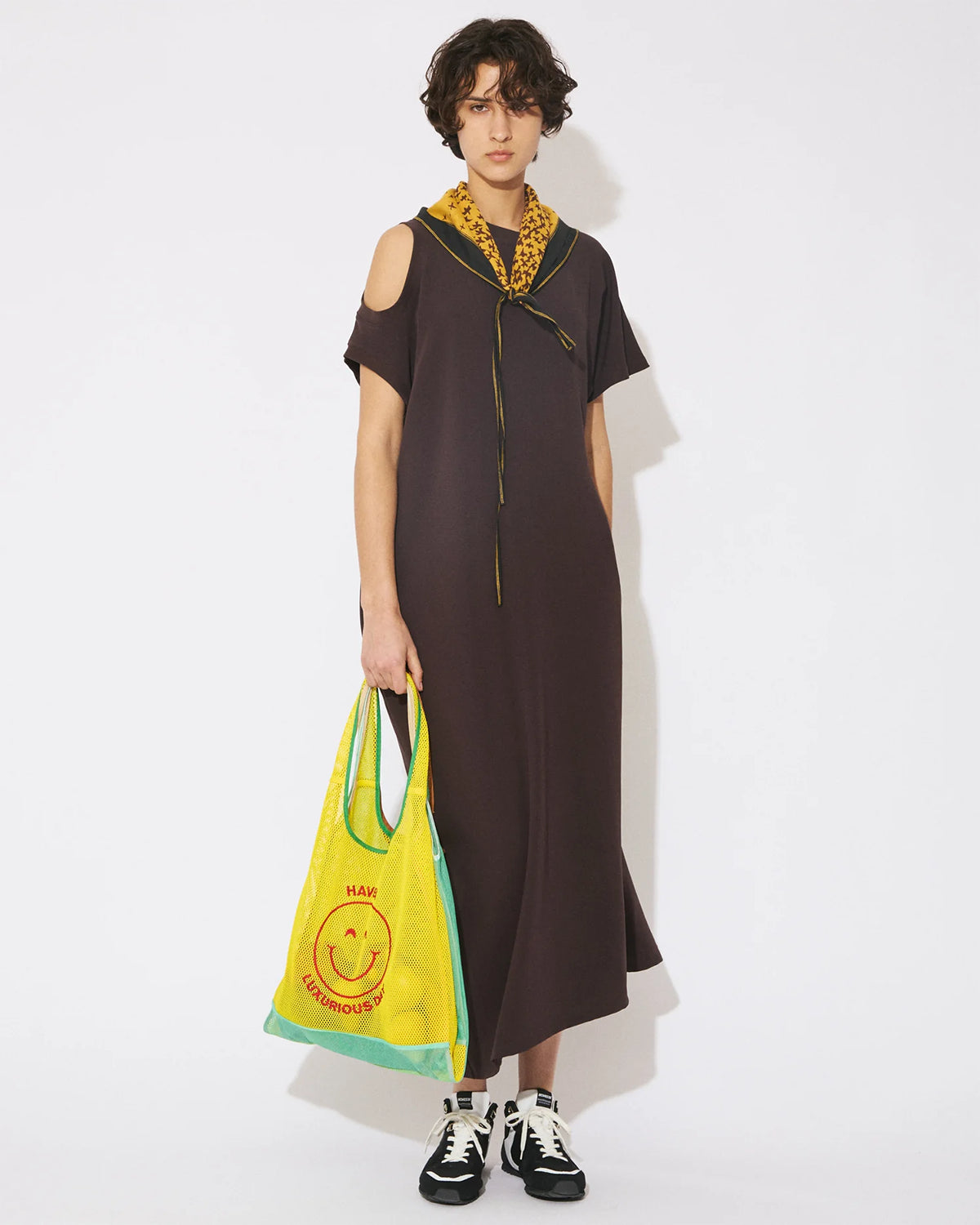 Flip Gratitude Mesh Marche Bag - Yellow