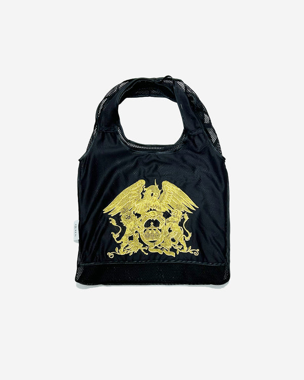 Flip Queen Crest Mesh Marche Bag - Gold