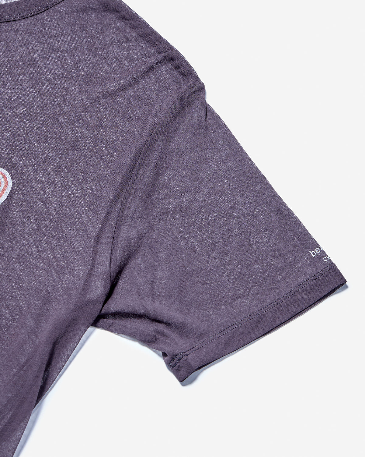 QUEEN Sheer Jersey Regular Fit T-Shirts - Charcoal