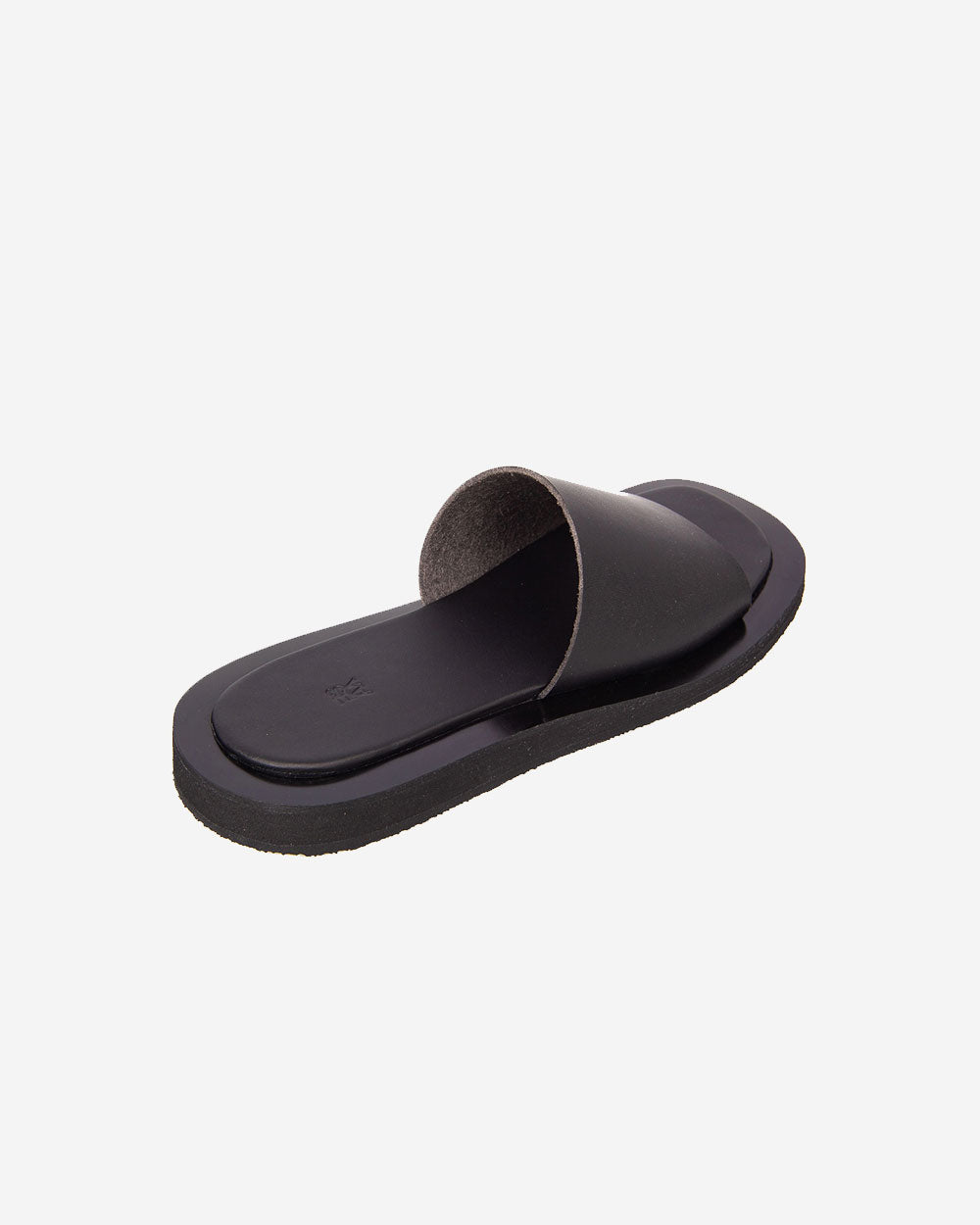 Blossom Square Slide Leather - Black