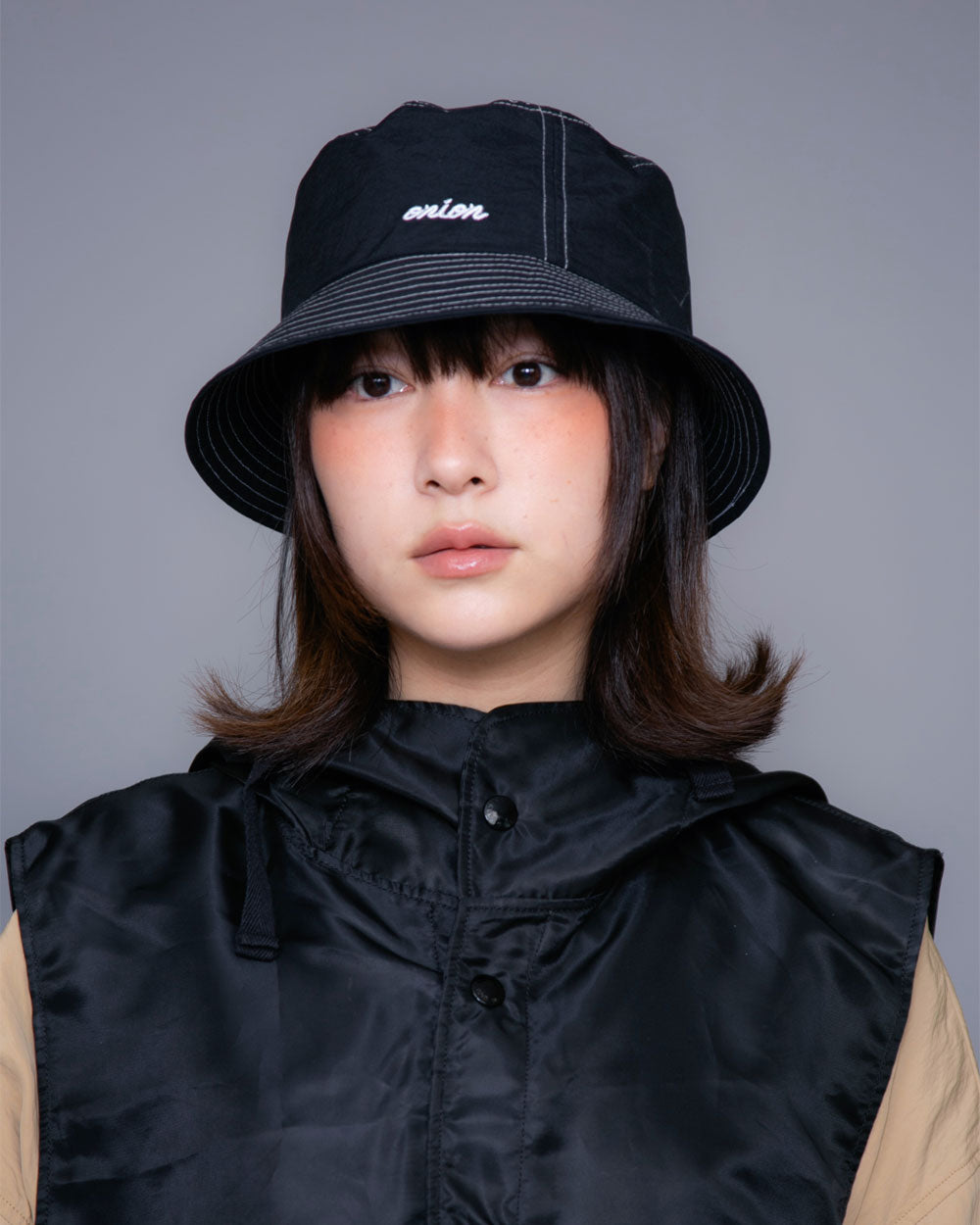 Nylon Bucket Hat -Black