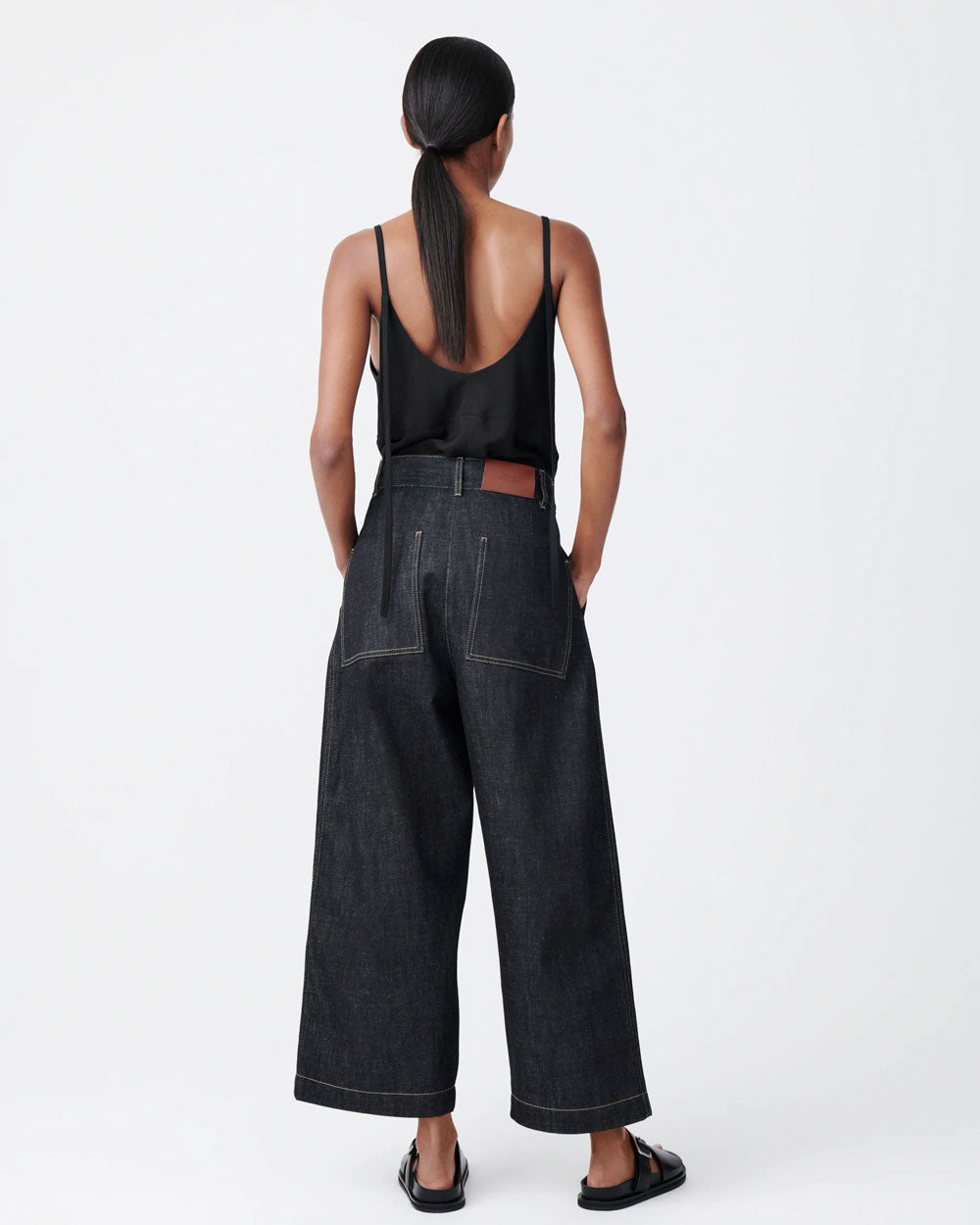 Chalco Wide Crop Pant - Raw Indigo