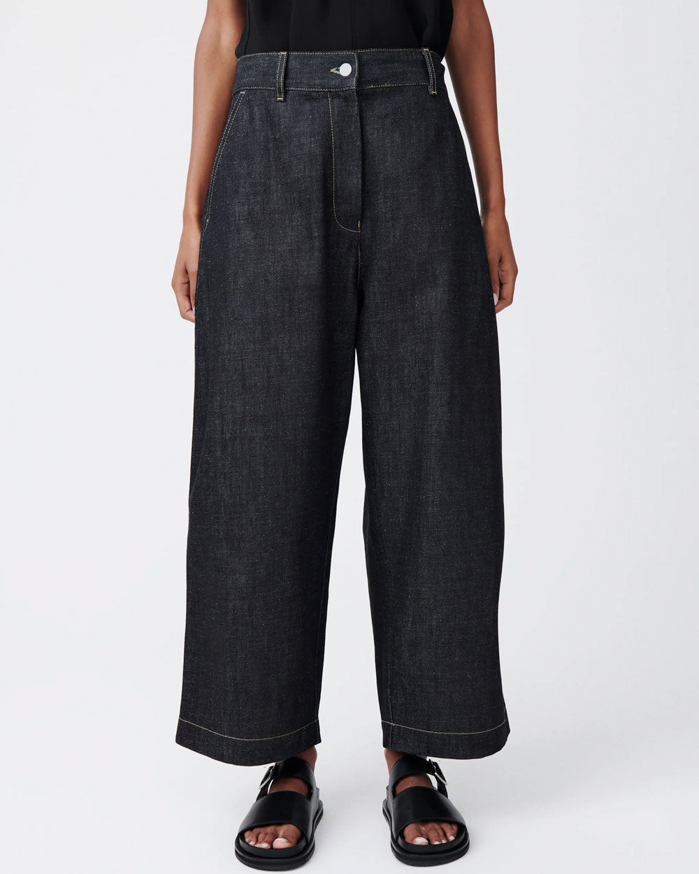 Chalco Wide Crop Pant - Raw Indigo