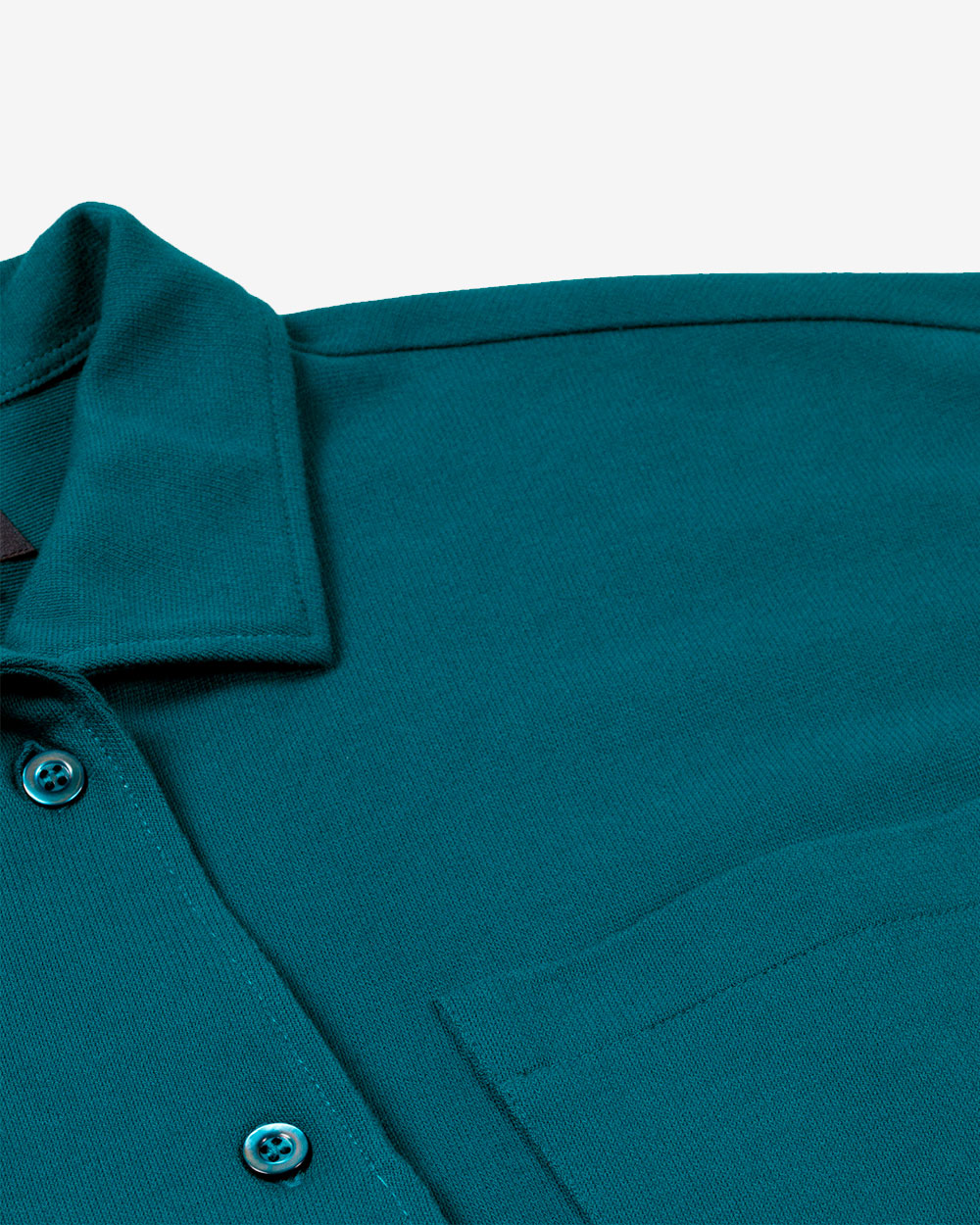 CORAL - Wide Collar Shirt - Peacock Blue