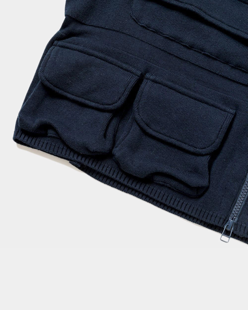 Cotton Knit Luggage Vest - Navy