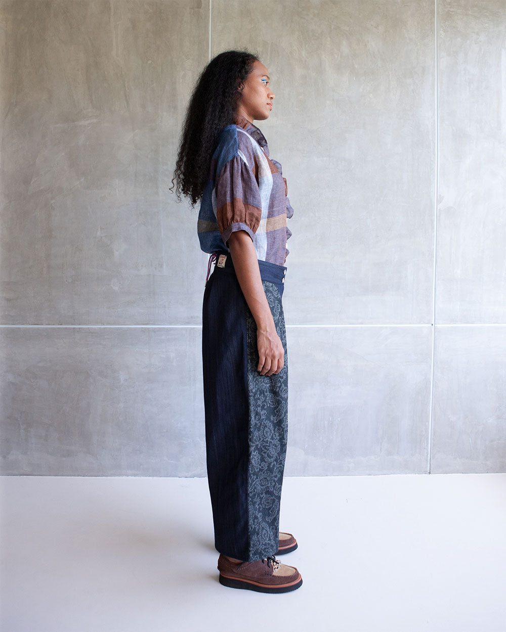 Crazy Border Trouser - Denim