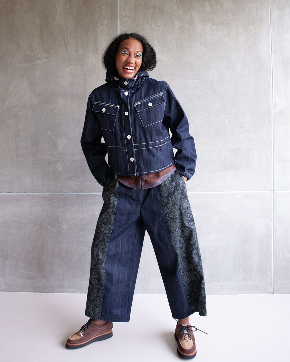 Crazy Border Trouser - Denim