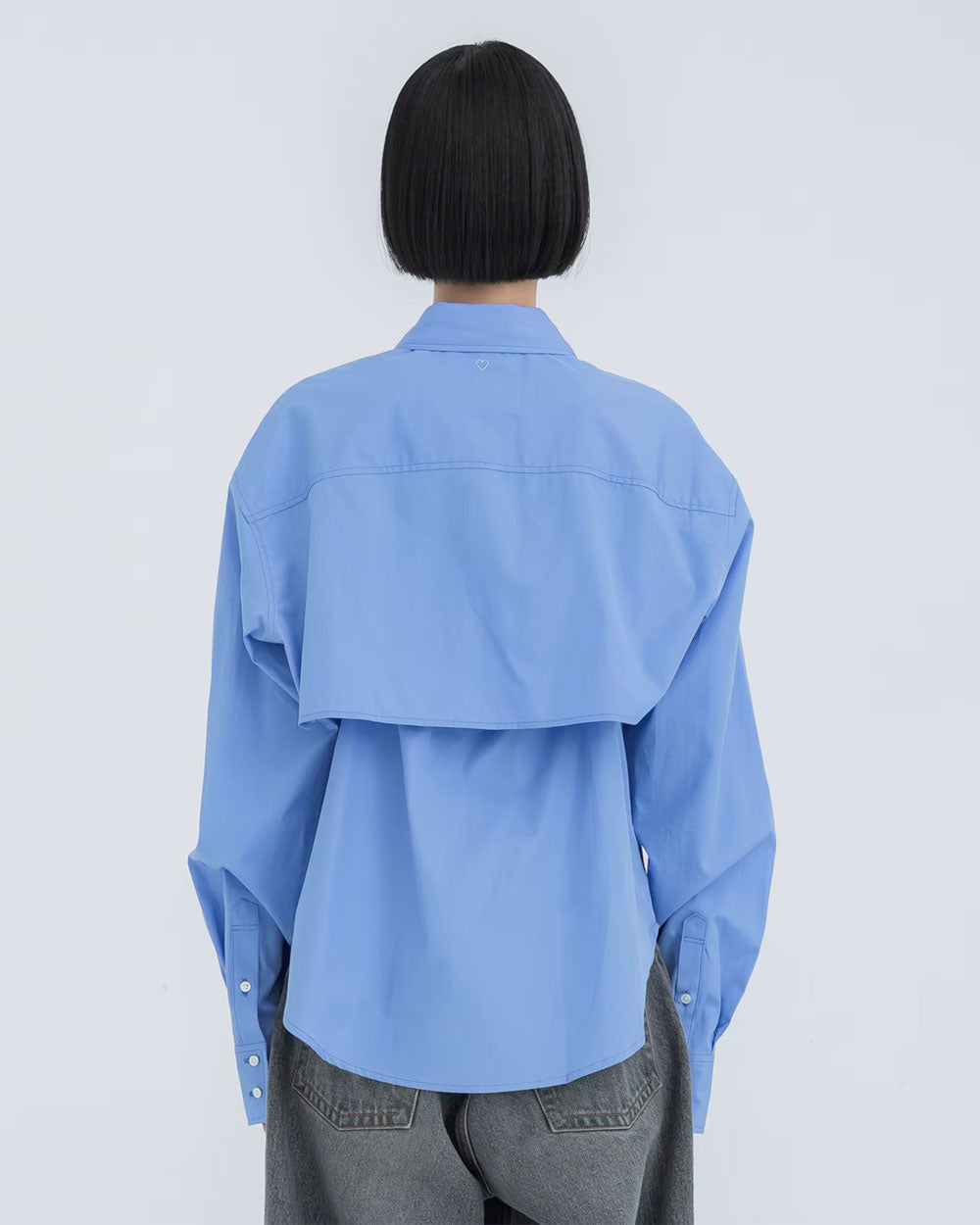 Cut-Out Thomas Mason Shirt - Blue