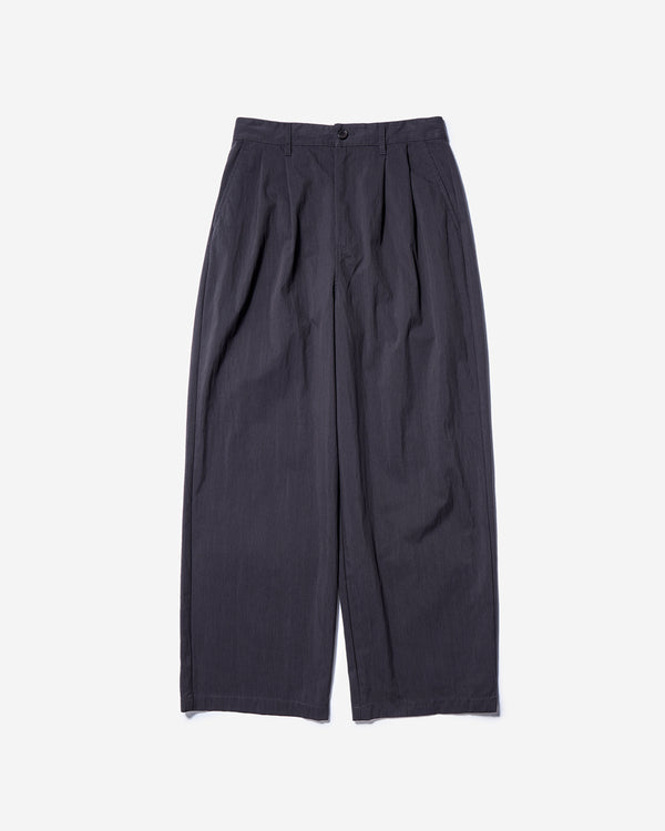 Mens C/N Twill Double Pleated Easy Pants - Charcoal