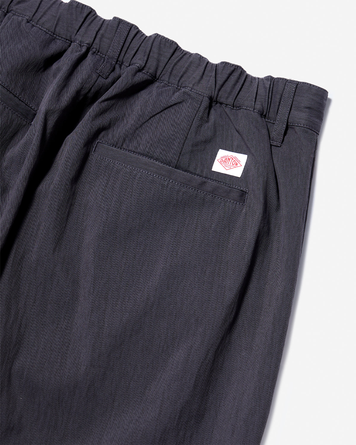 Mens C/N Twill Double Pleated Easy Pants - Charcoal