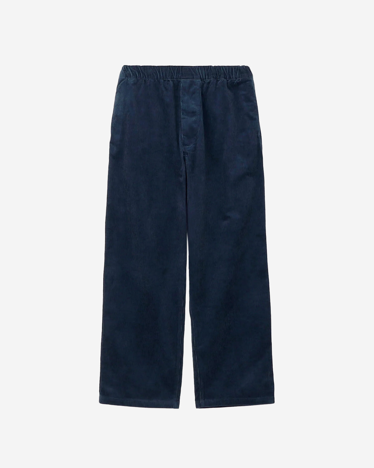 Mens Corduroy Straight Silhouette Easy Pants - Dull Blue