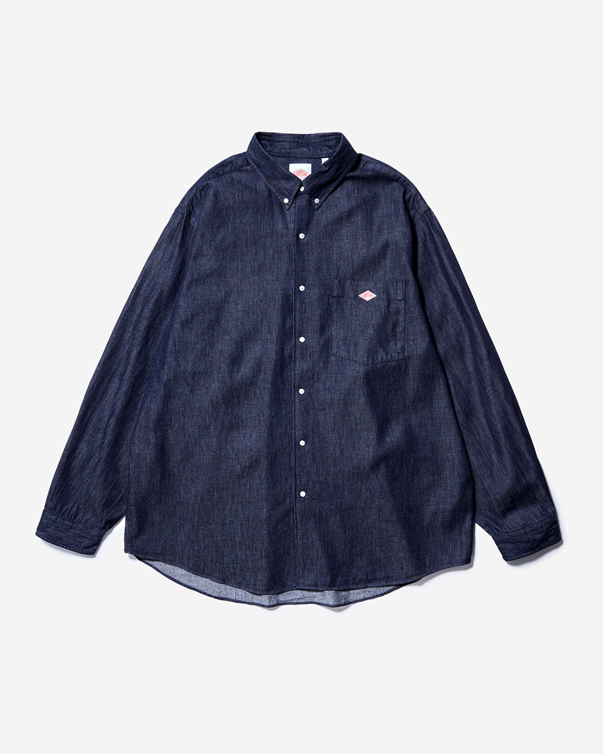Mens Denim Dungaree Button-Down Shirt - Indigo