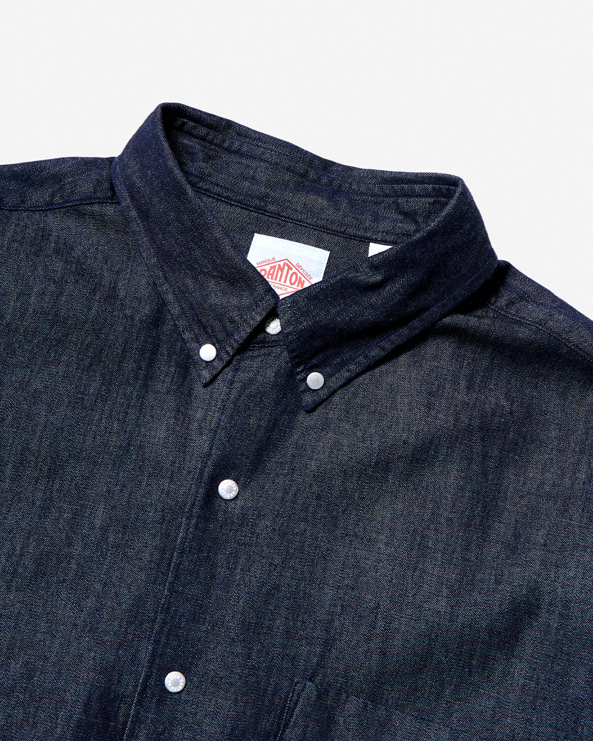 Mens Denim Dungaree Button-Down Shirt - Indigo