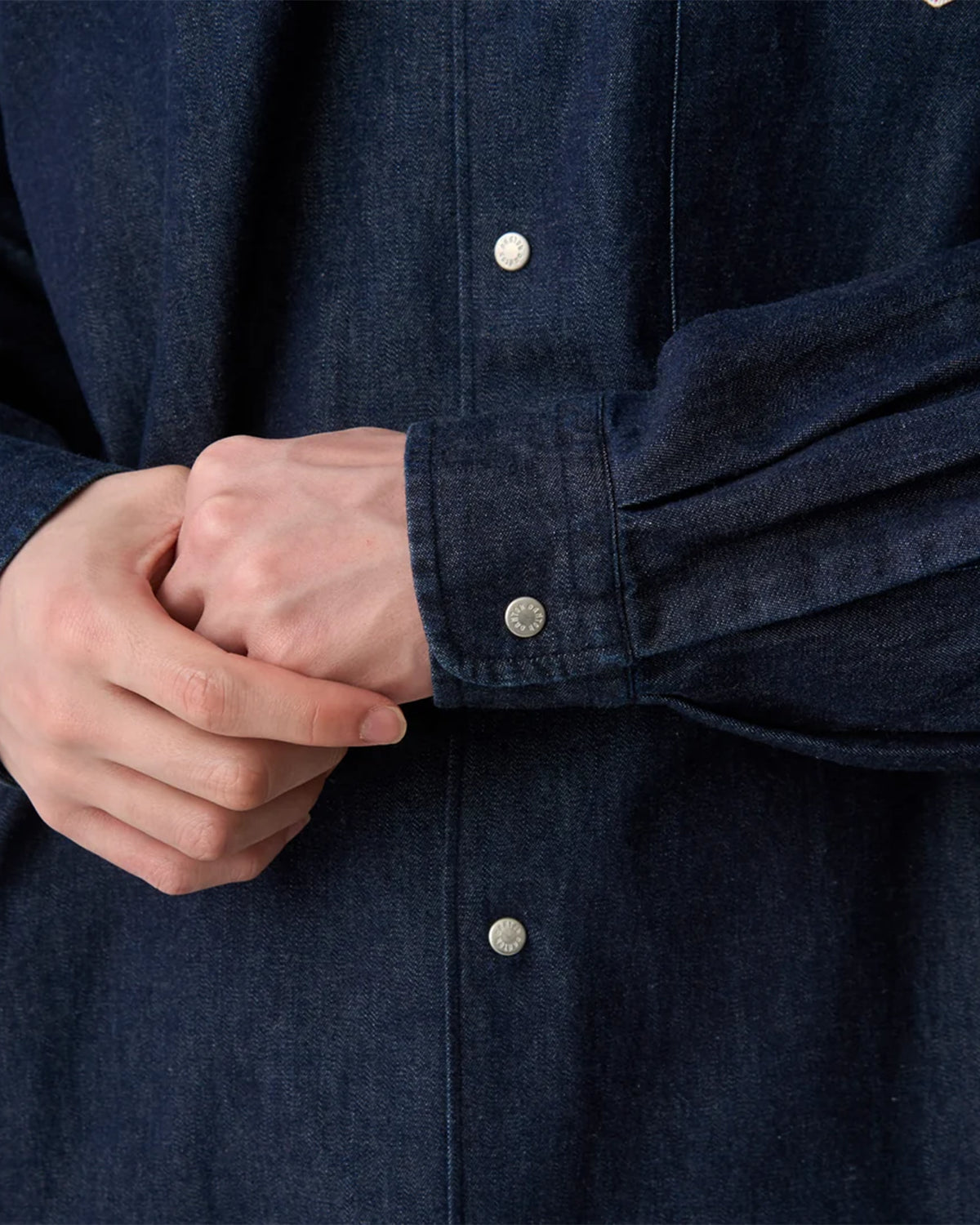 Mens Denim Dungaree Button-Down Shirt - Indigo