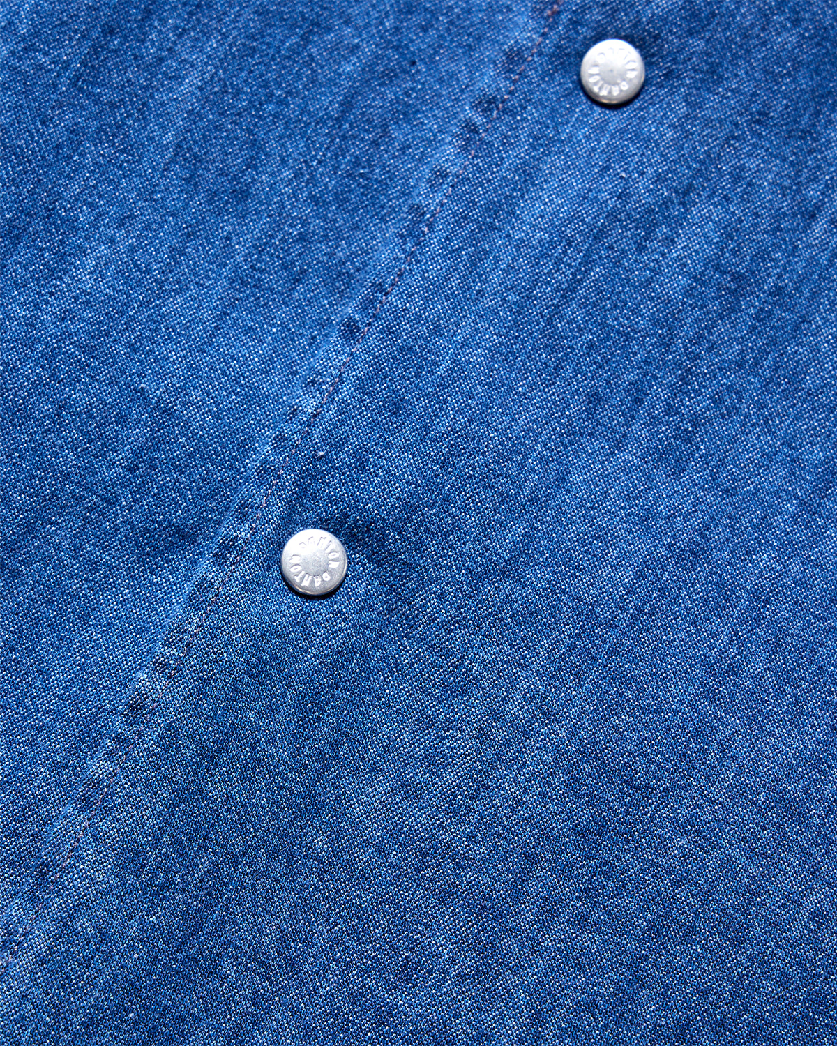 Mens Denim Dungaree Button-Down Shirt - Light Indigo