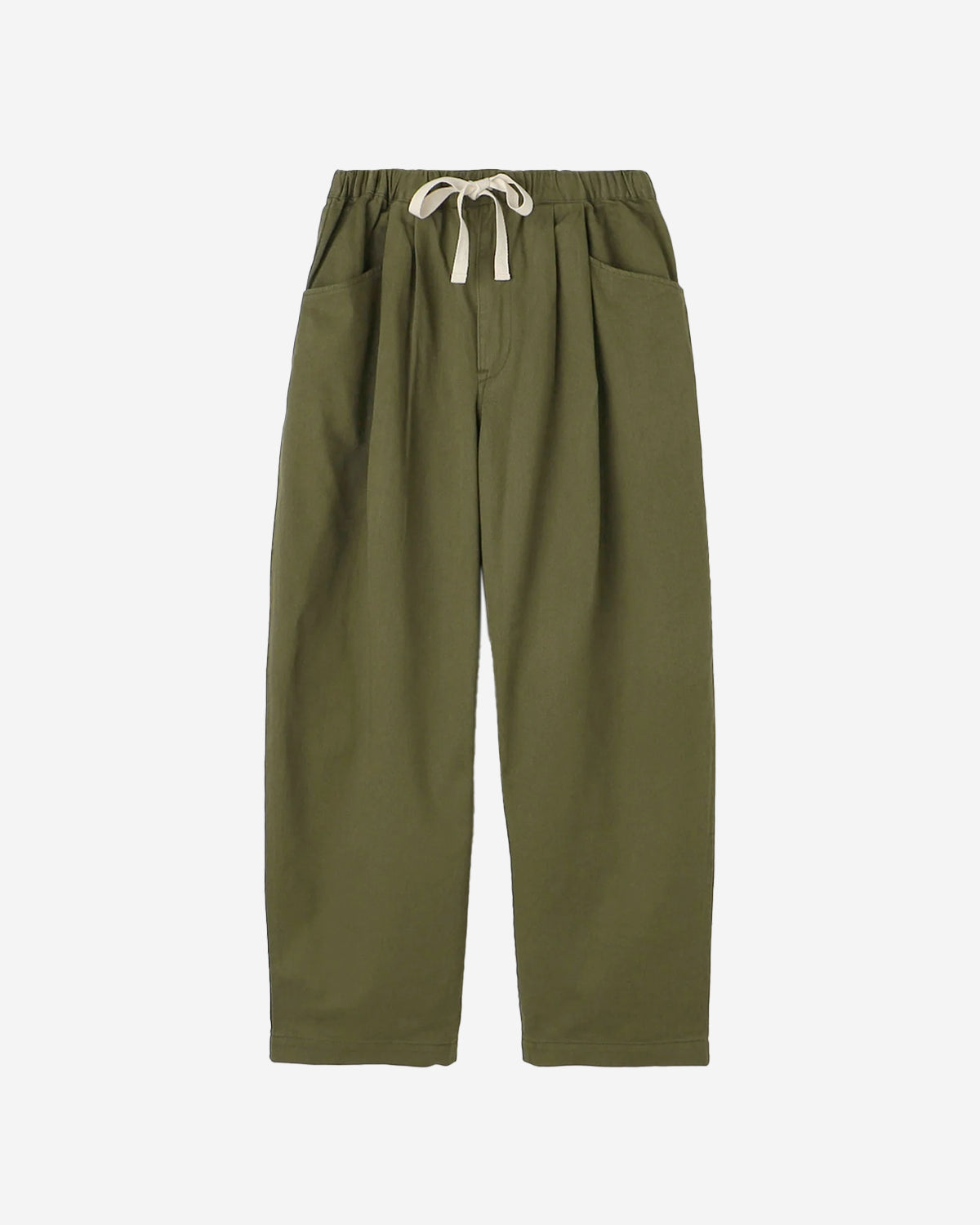 Mens Heavy Twill 2-Tuck Easy Pants - Olive