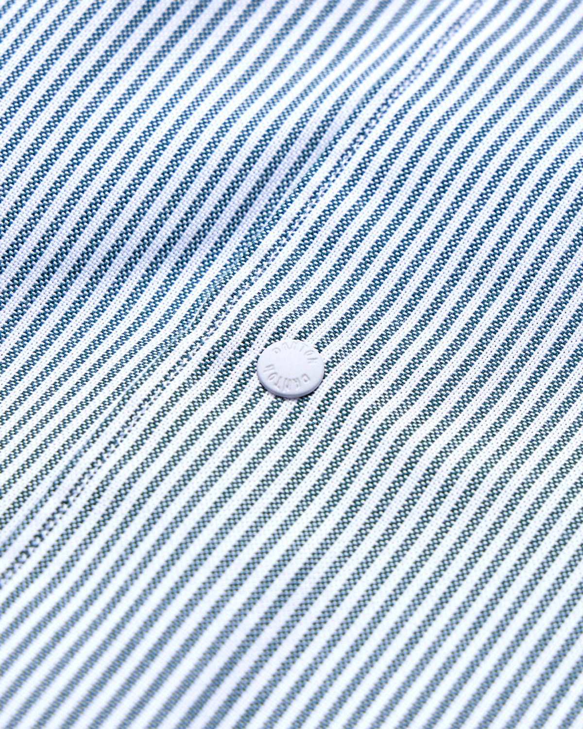 Mens Oxford Button-Down Shirt - White × Green Stripe